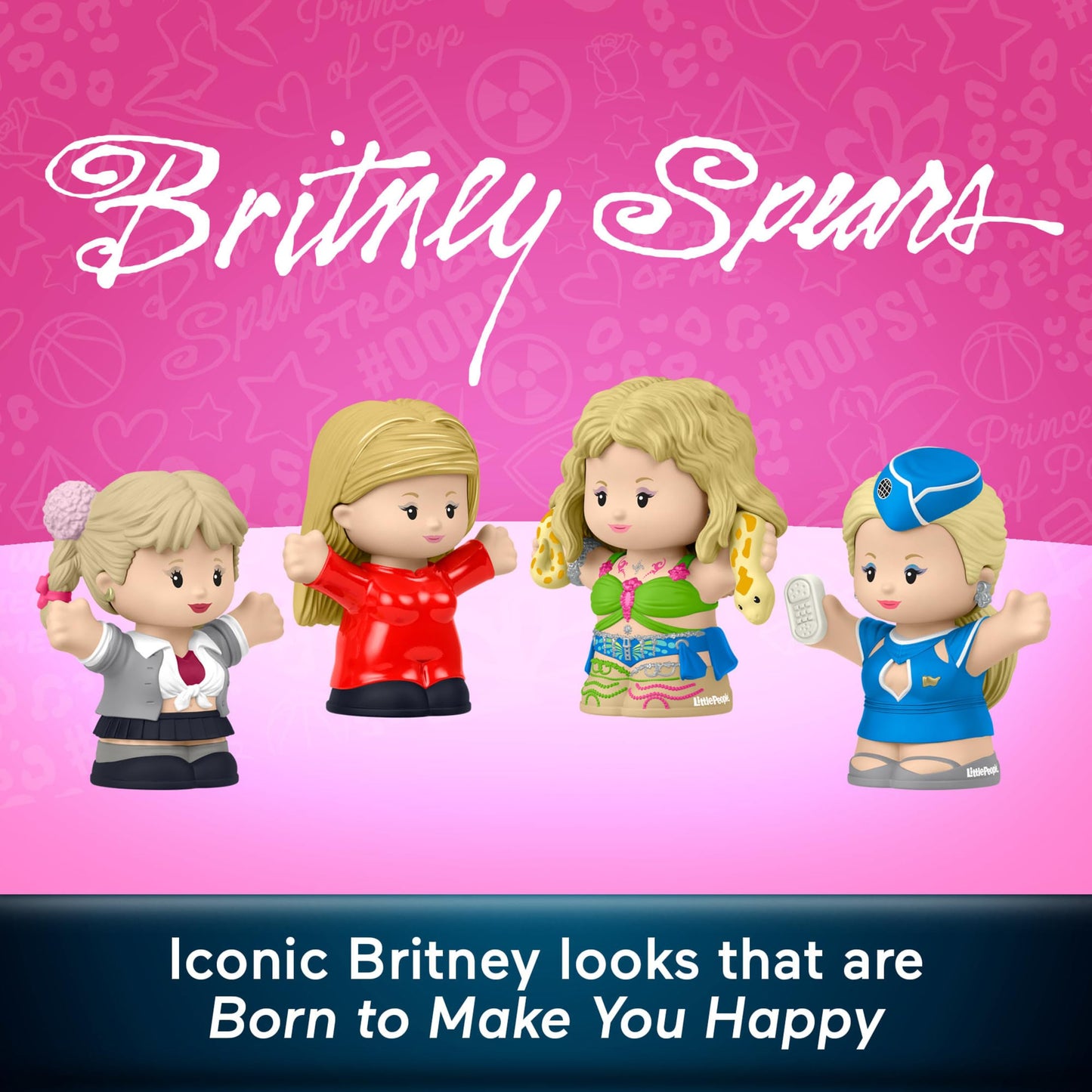 Little People Collector Britney Spears Special Edition Set – 4 Figures in Display Box