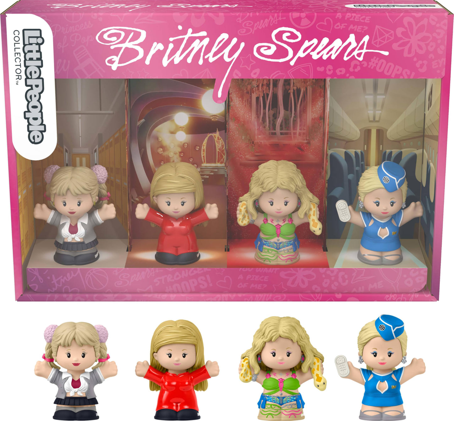 Little People Collector Britney Spears Special Edition Set – 4 Figures in Display Box