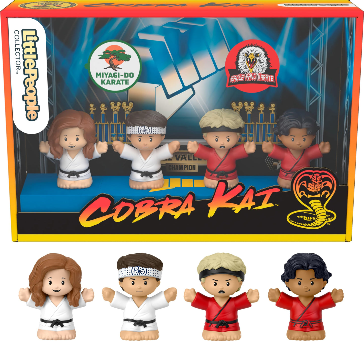 Little People Collector Cobra Kai Special Edition Figure Set – 4 Figures in Display Gift Box