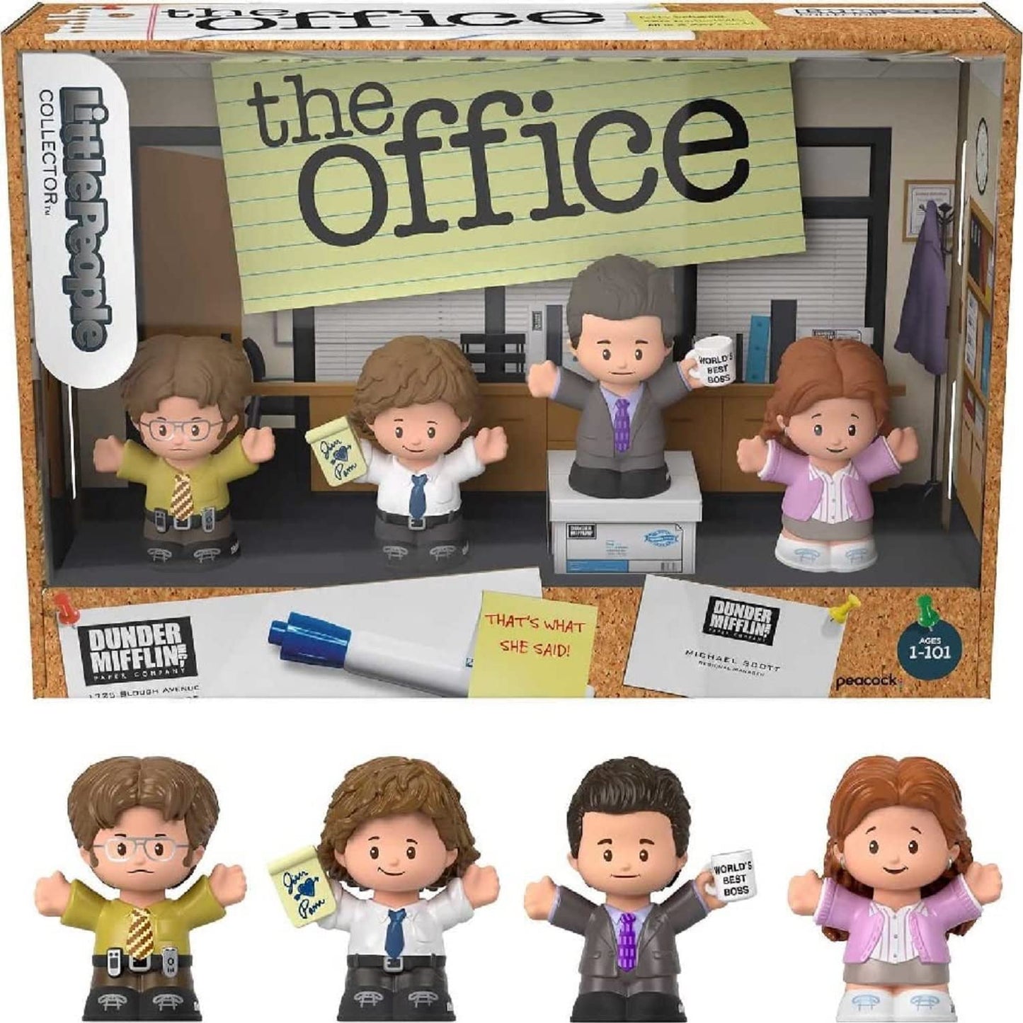 Little People COLLECTOR The Office Special Edition Set – 4 Figures in Display Package