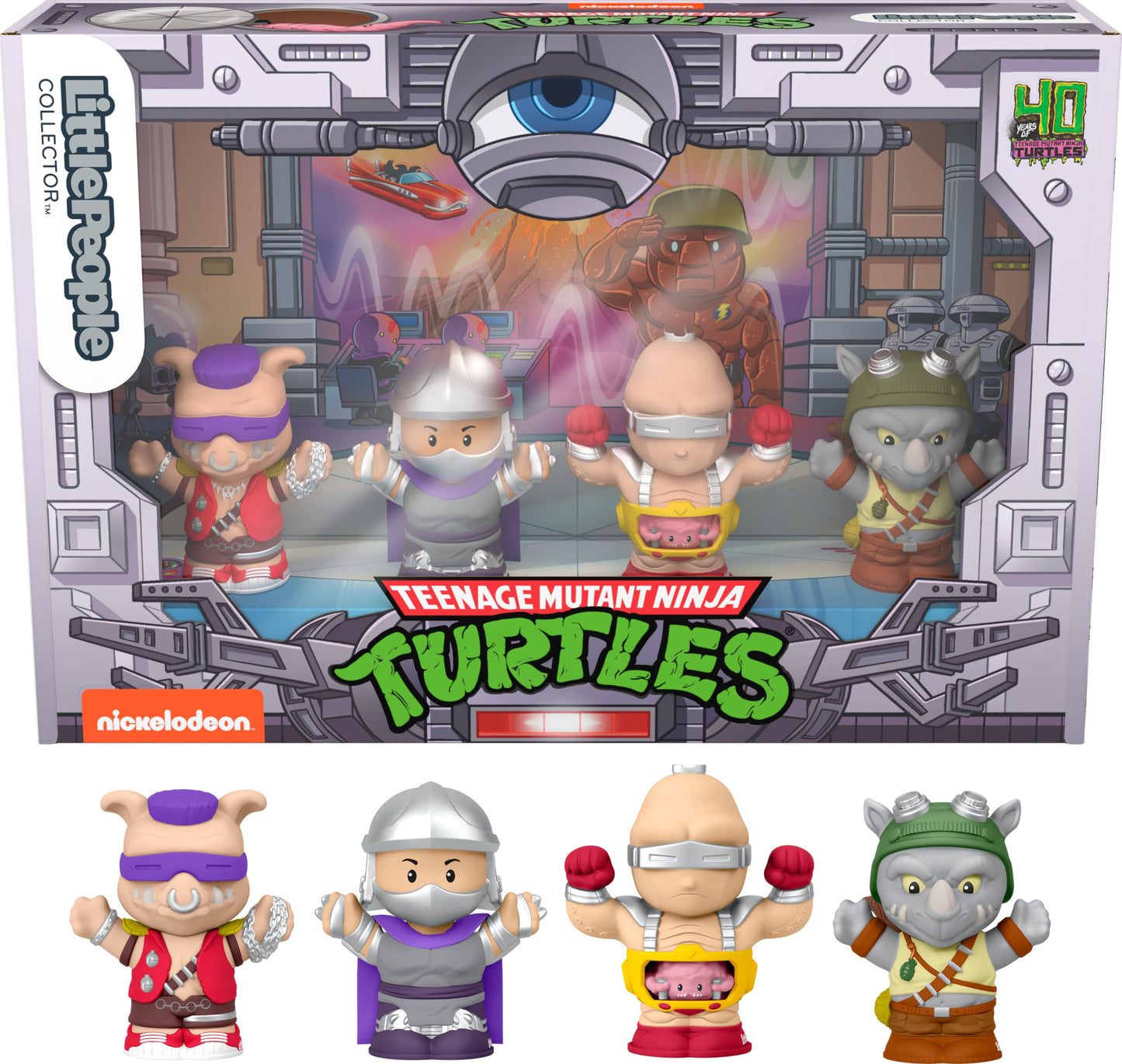 Little People COLLECTOR Teenage Mutant Ninja Turtles: Villains Special Edition Figure Set – Shredder, Krang, Bebop & Rocksteady