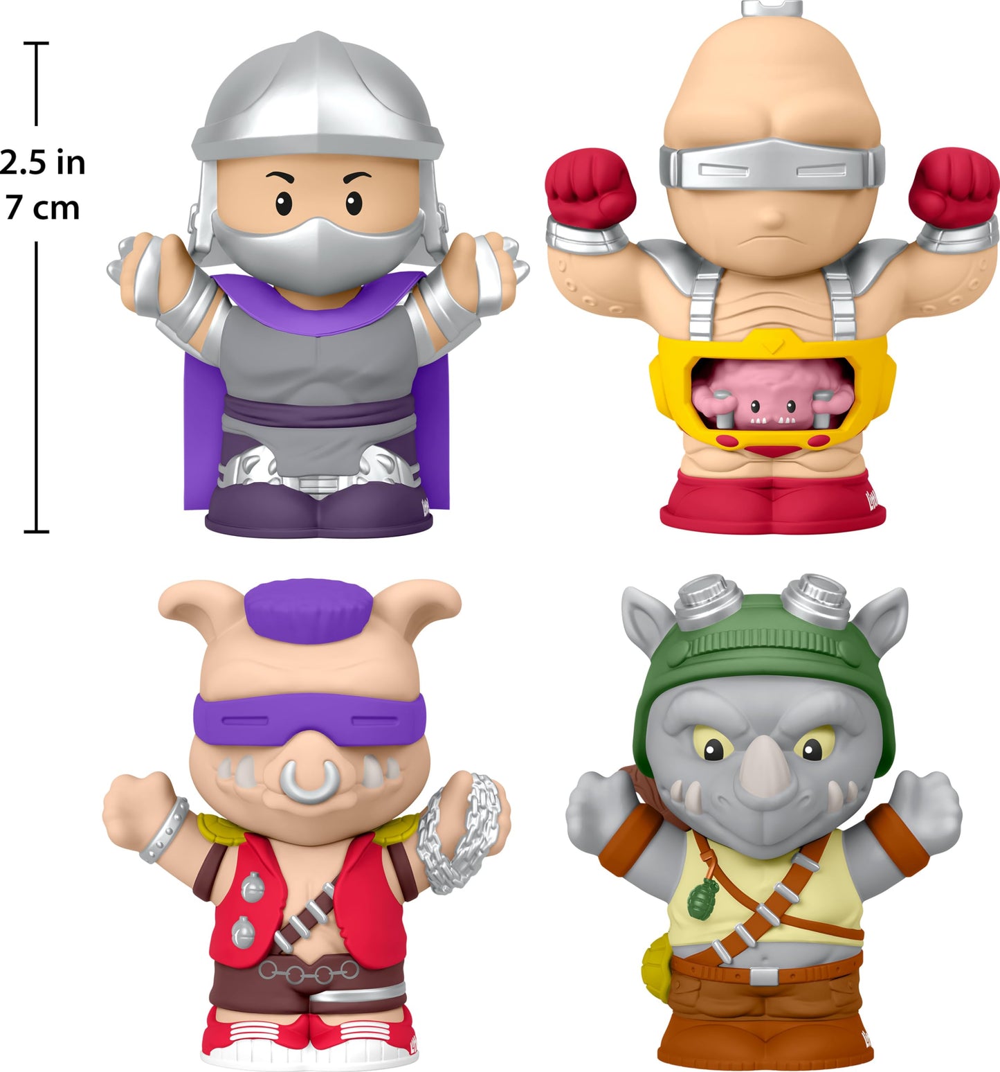 Little People COLLECTOR Teenage Mutant Ninja Turtles: Villains Special Edition Figure Set – Shredder, Krang, Bebop & Rocksteady