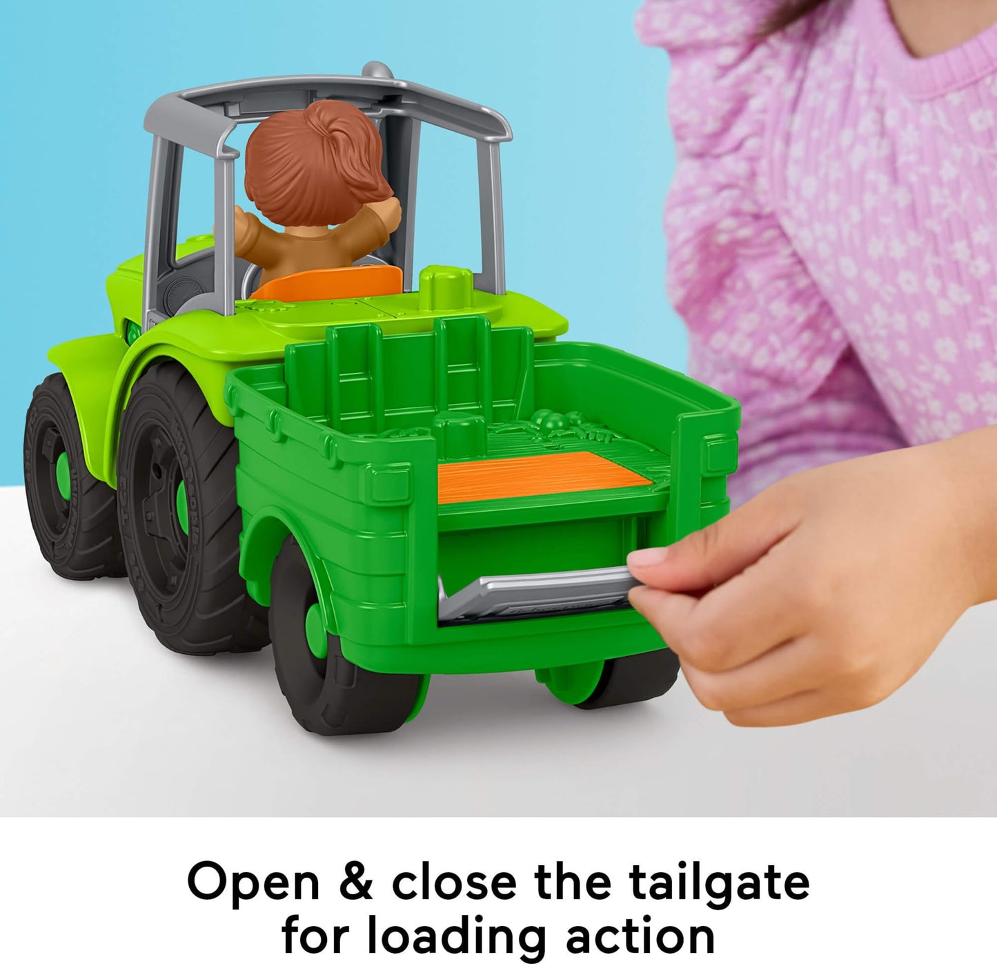 Little People Push & Play Tractor – Fisher-Price Toddler Push-Along Musical Farm Vehicle