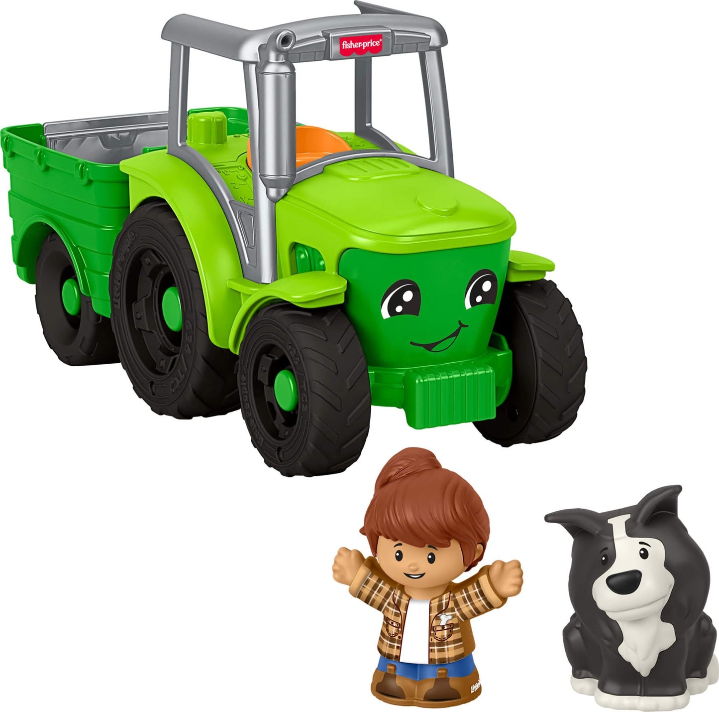 Little People Push & Play Tractor – Fisher-Price Toddler Push-Along Musical Farm Vehicle