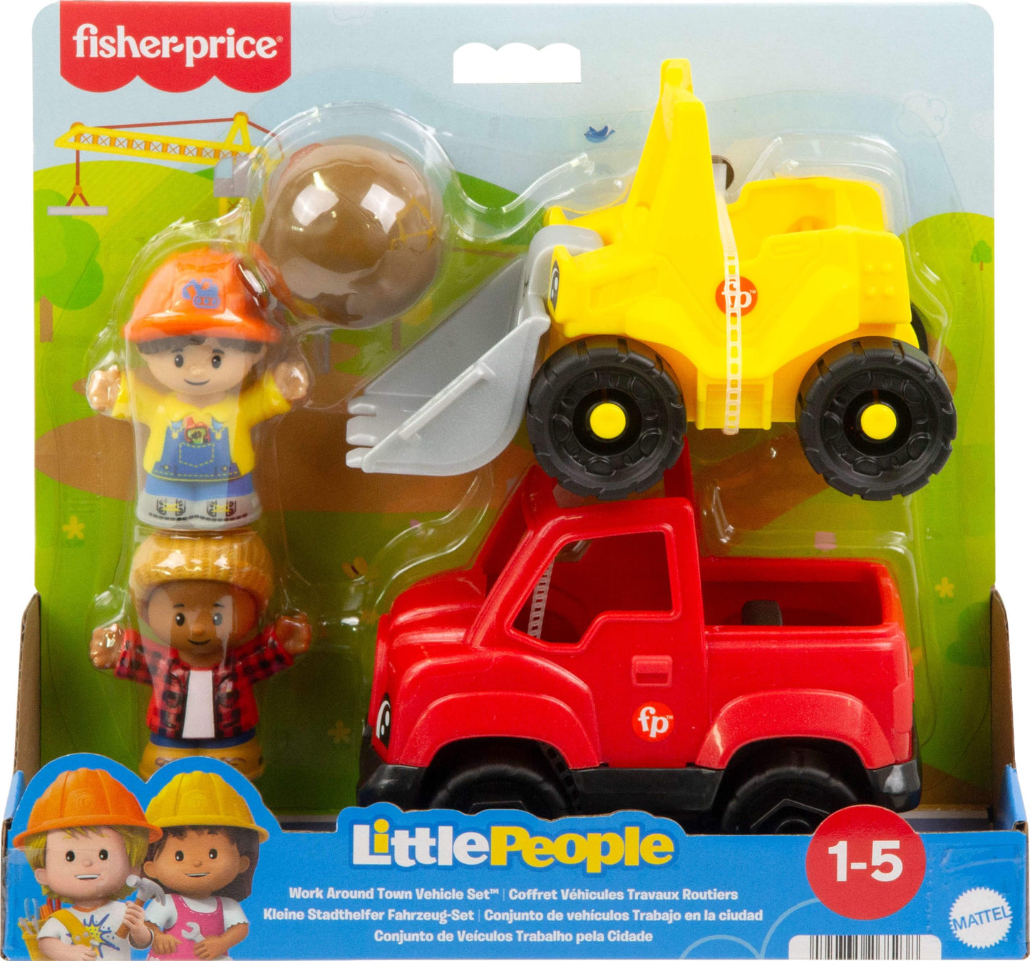 Fisher-Price Little People Work Around Town 5-Piece Vehicle & Figure Set | Pretend Play for Toddlers 1+