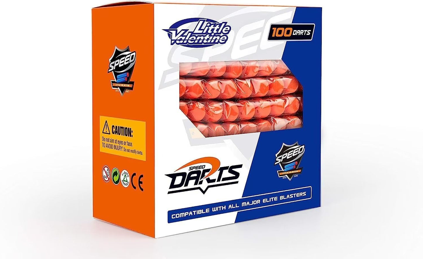 Little Valentine Nerf Darts Blue 100-Pack — Elite 2.0 Compatible Bullets