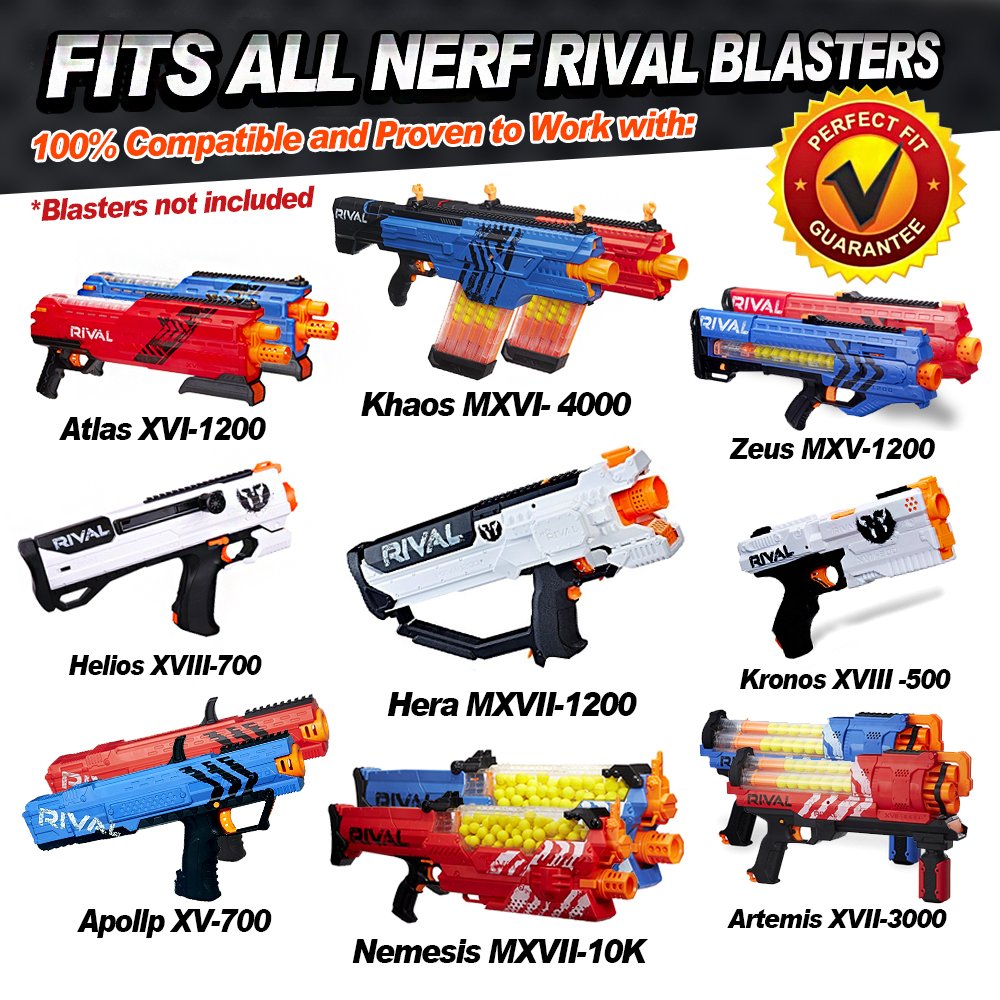 Little Valentine Nerf Rival Ammo - 200 Yellow High-Impact Rounds for Kronos, Helios, Apollo & More