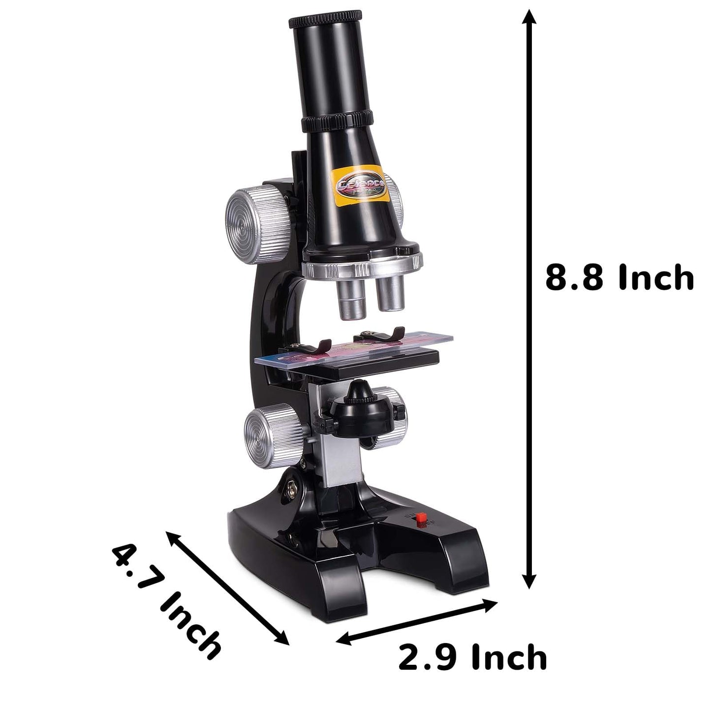 Little World Beginner Microscope Kit with LED — 100x/400x/1200x Magnification + 12 Prepared Slides