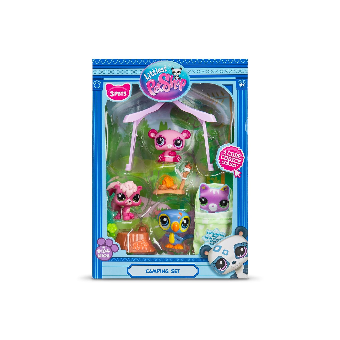 Littlest Pet Shop BF00574 Camping Set – 3 Pets & Accessories | Panda, Toucan, Squirrel