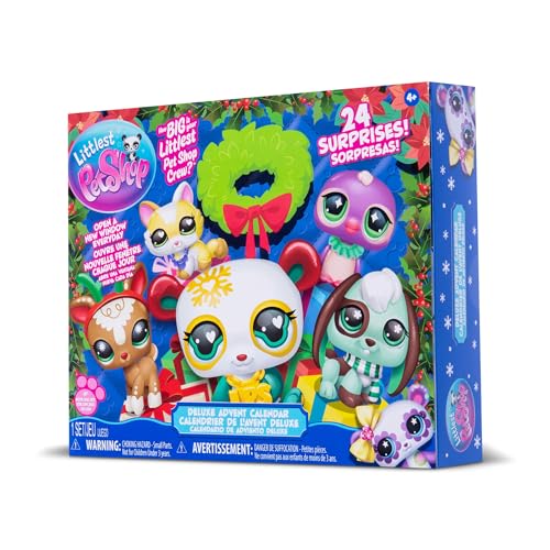 Littlest Pet Shop Deluxe Holiday Calendar – Series 4 Advent Calendar, Gen 7 Bobble Head Figures