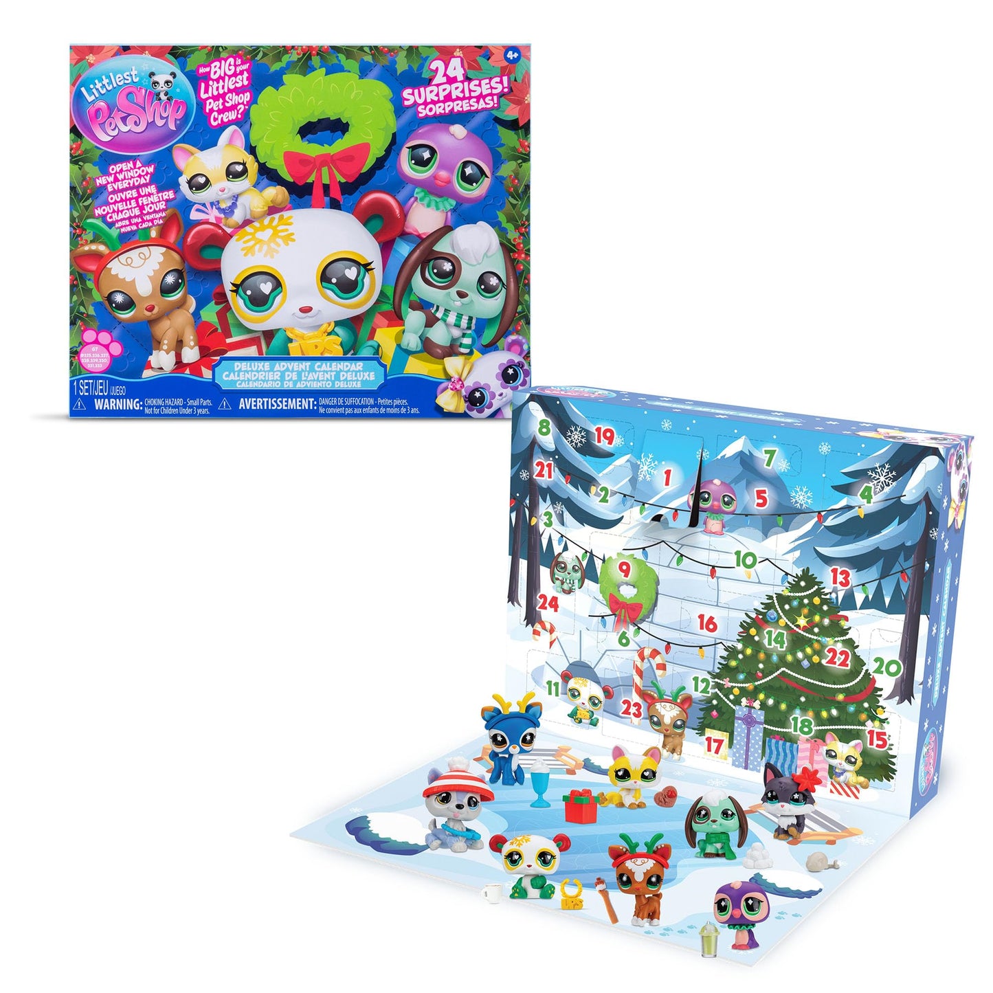 Littlest Pet Shop Deluxe Holiday Calendar – Series 4 Advent Calendar, Gen 7 Bobble Head Figures