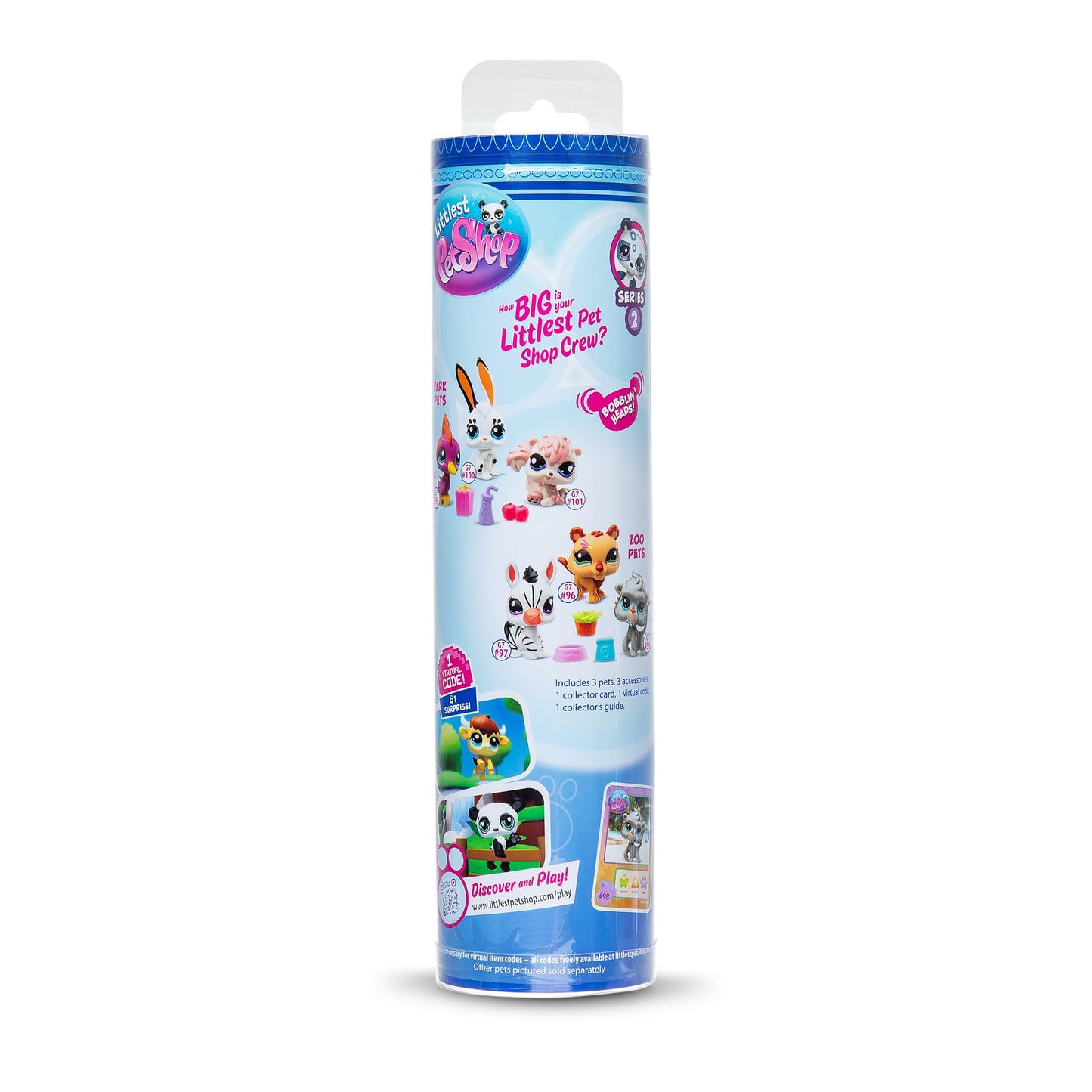 Littlest Pet Shop Pack 3 Zoo Pets BF00597 – Generation 7, 3 Moving-Head Zoo Figures