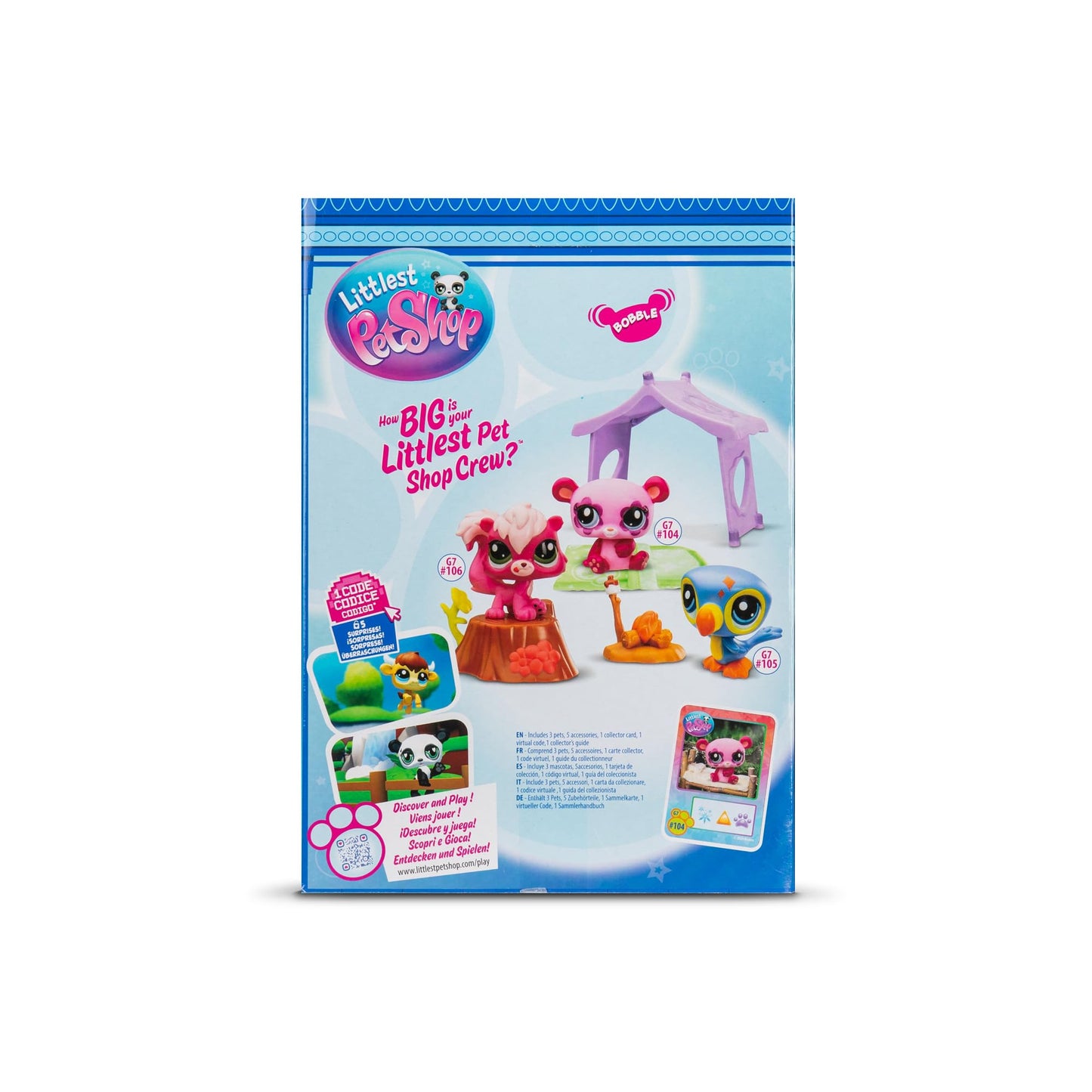 Littlest Pet Shop BF00574 Camping Set – 3 Pets & Accessories | Panda, Toucan, Squirrel
