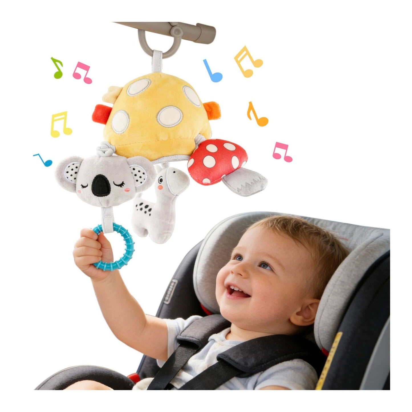 littlove Musical Car Seat Toy for Babies 0–12 Months — Montessori Sensory Travel Plush