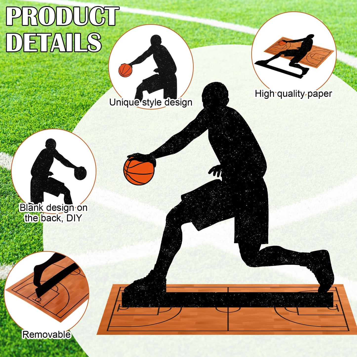 LIUBUJINGYING 13-Piece Basketball Party Centerpieces – DIY Table Decor for Sports Theme Parties