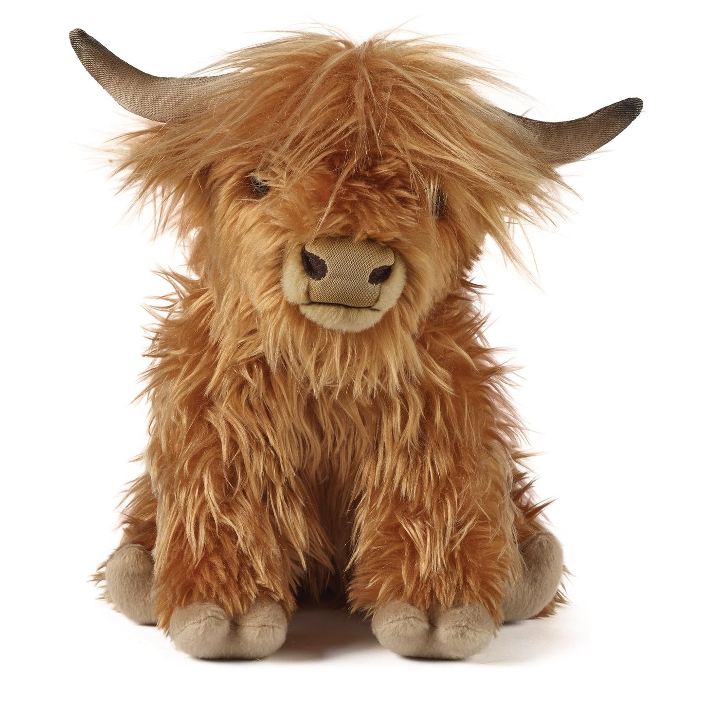 Living Nature Highland Cow Brown Plush Toy – 9-Inch Premium Farm Plush