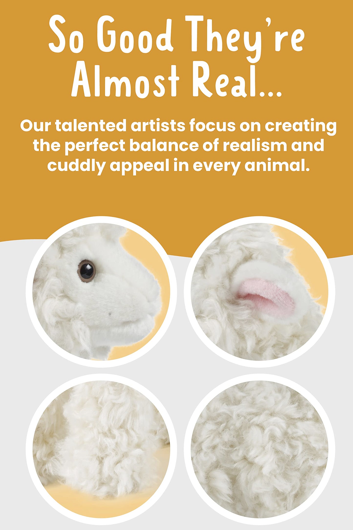 Living Nature Lamb Stuffed Animal – 12-Inch Plush Toy for Kids | Eco-Friendly