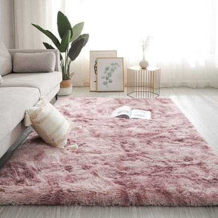Living Room Carpet, Bedroom Bedside and Under Bed Plush Blanket, Elegant Floor Mat
