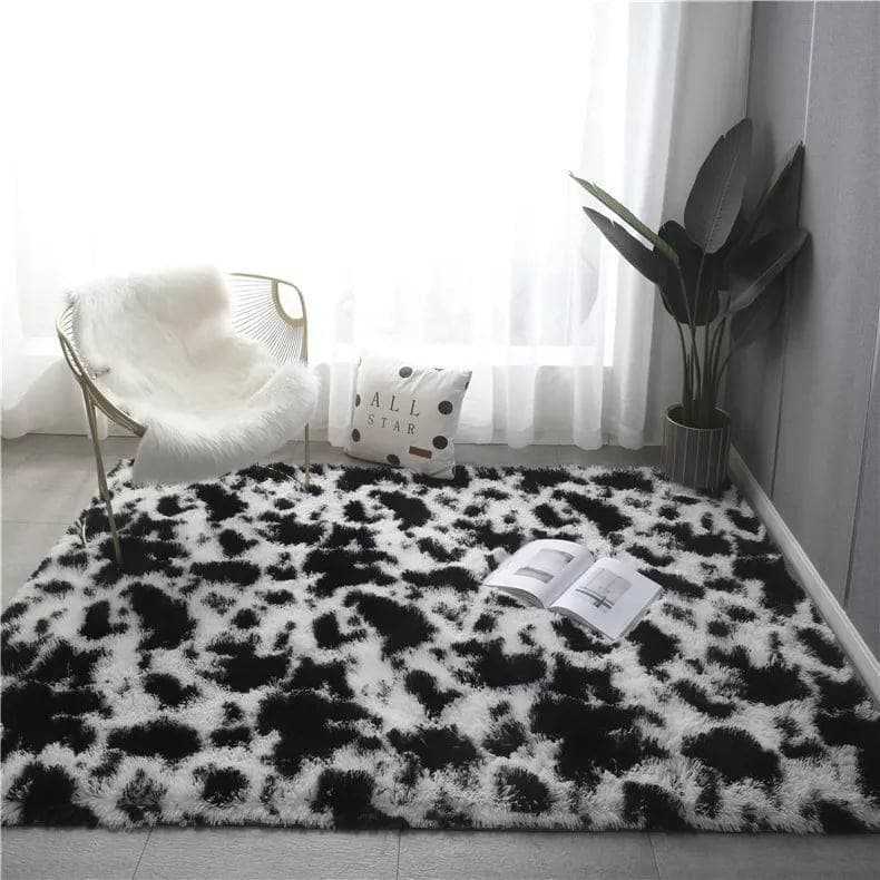 Living Room Carpet, Bedroom Bedside and Under Bed Plush Blanket, Elegant Floor Mat