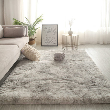 Living Room Carpet, Bedroom Bedside and Under Bed Plush Blanket, Elegant Floor Mat