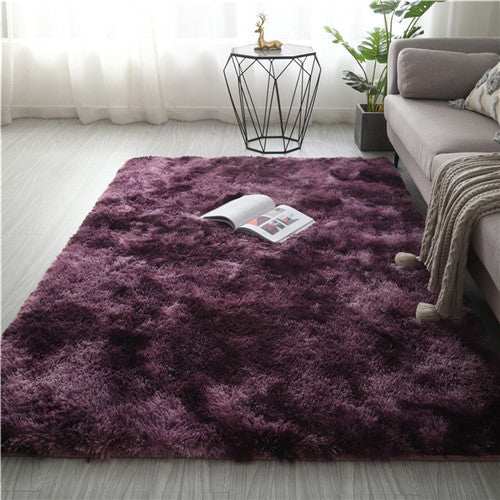 Living Room Carpet, Bedroom Bedside and Under Bed Plush Blanket, Elegant Floor Mat