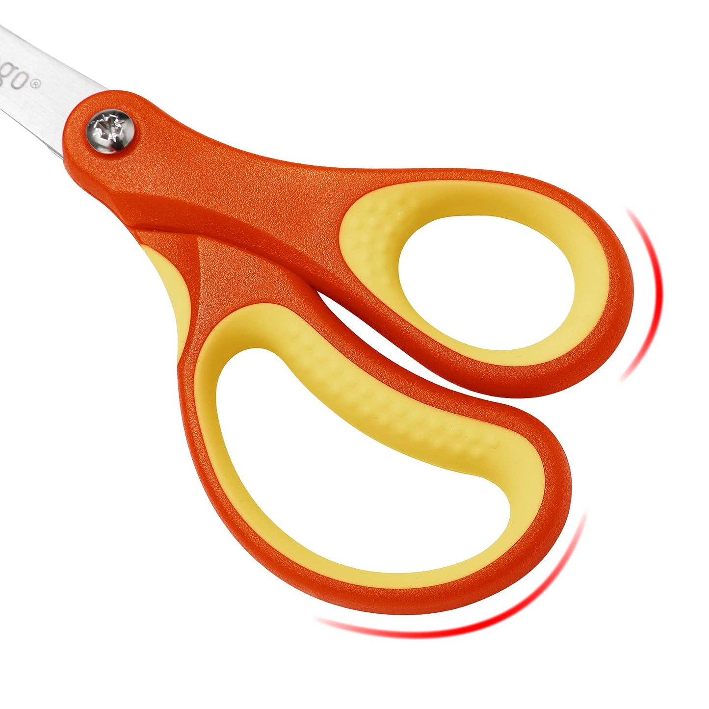 LIVINGO 3 Pack 5” Kids Scissors — Left/Right Handed, Safe Blunt Stainless, with Cover | Classroom Craft Supplies