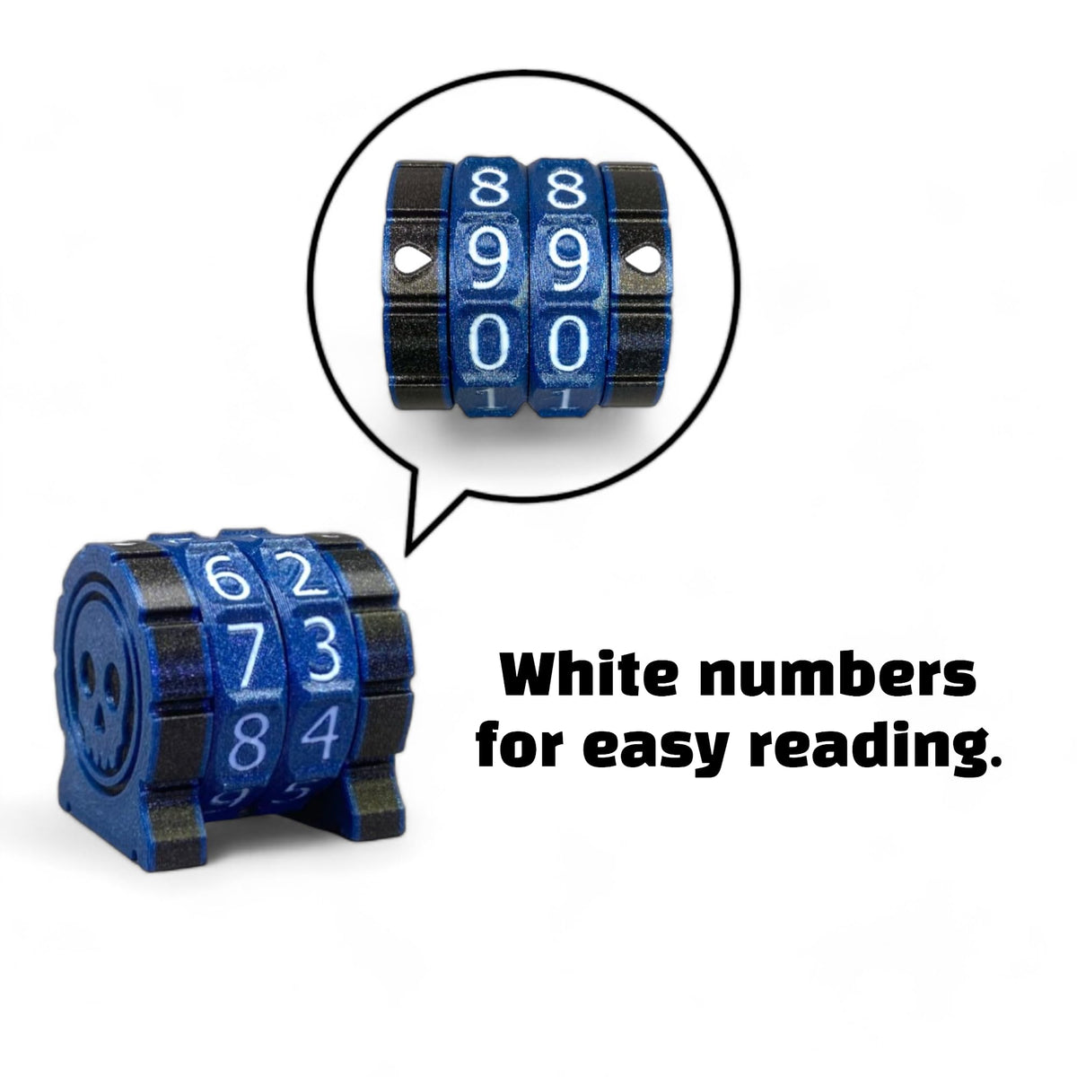 Lixusia Life Counter Health Tracker for Board Games & MTG — 2 Blue Wheels