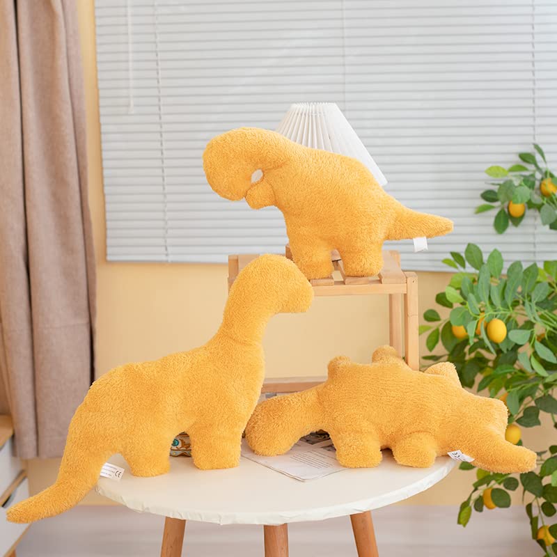 Lixzuch 3-Pack Dino Nugget Pillow Plush — 18-Inch Dinosaur Nugget Plush Toy