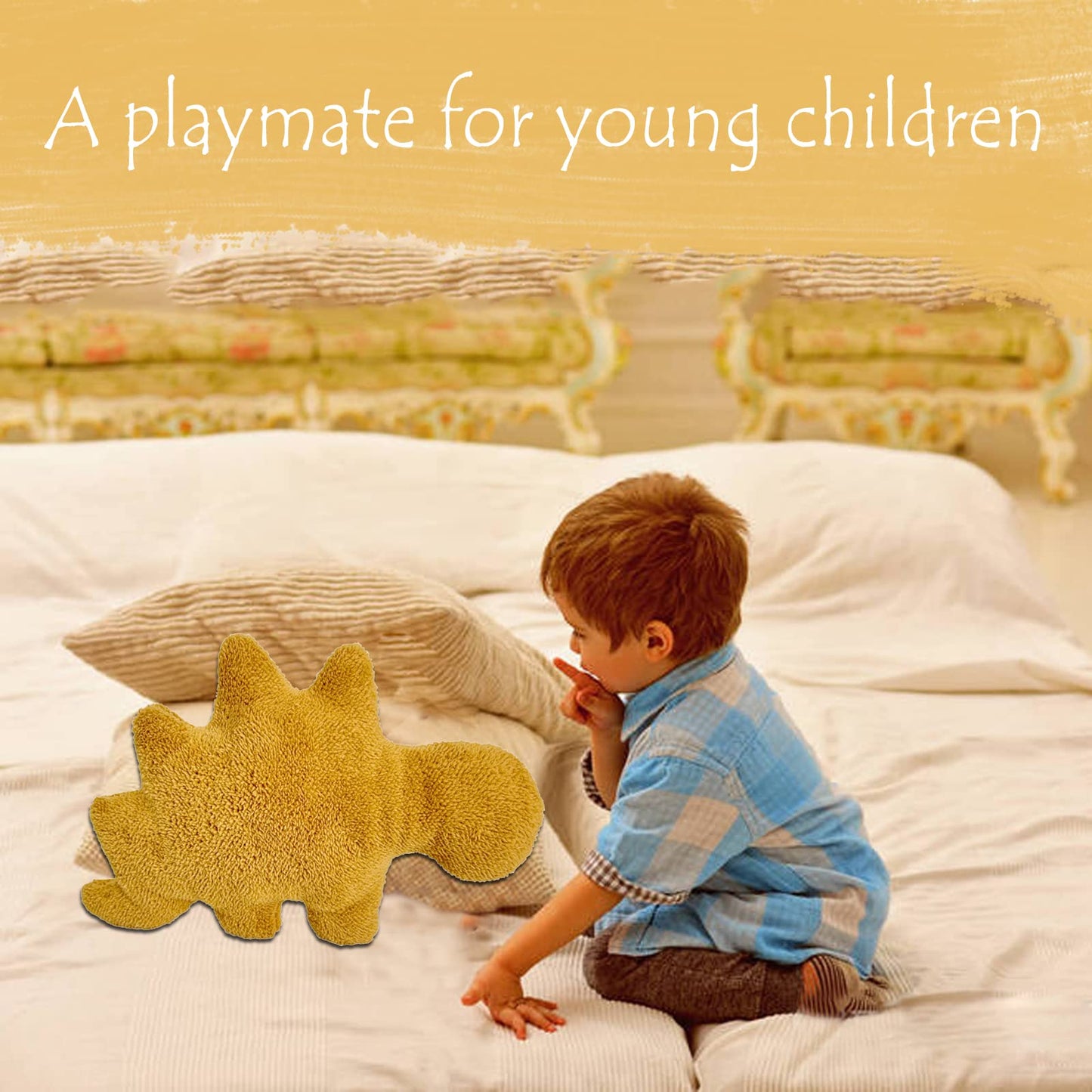 Lixzuch 3-Pack Dino Nugget Pillow Plush — 18-Inch Dinosaur Nugget Plush Toy