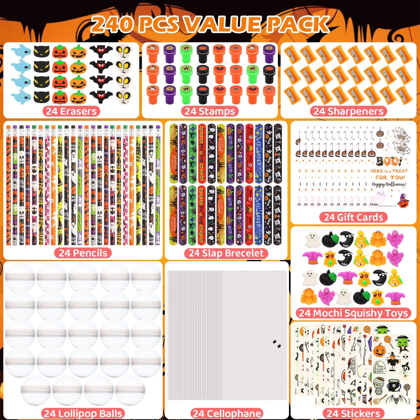 LiYiQ 24Pack Halloween Party Favors – Giant Lollipops & Classroom Gifts