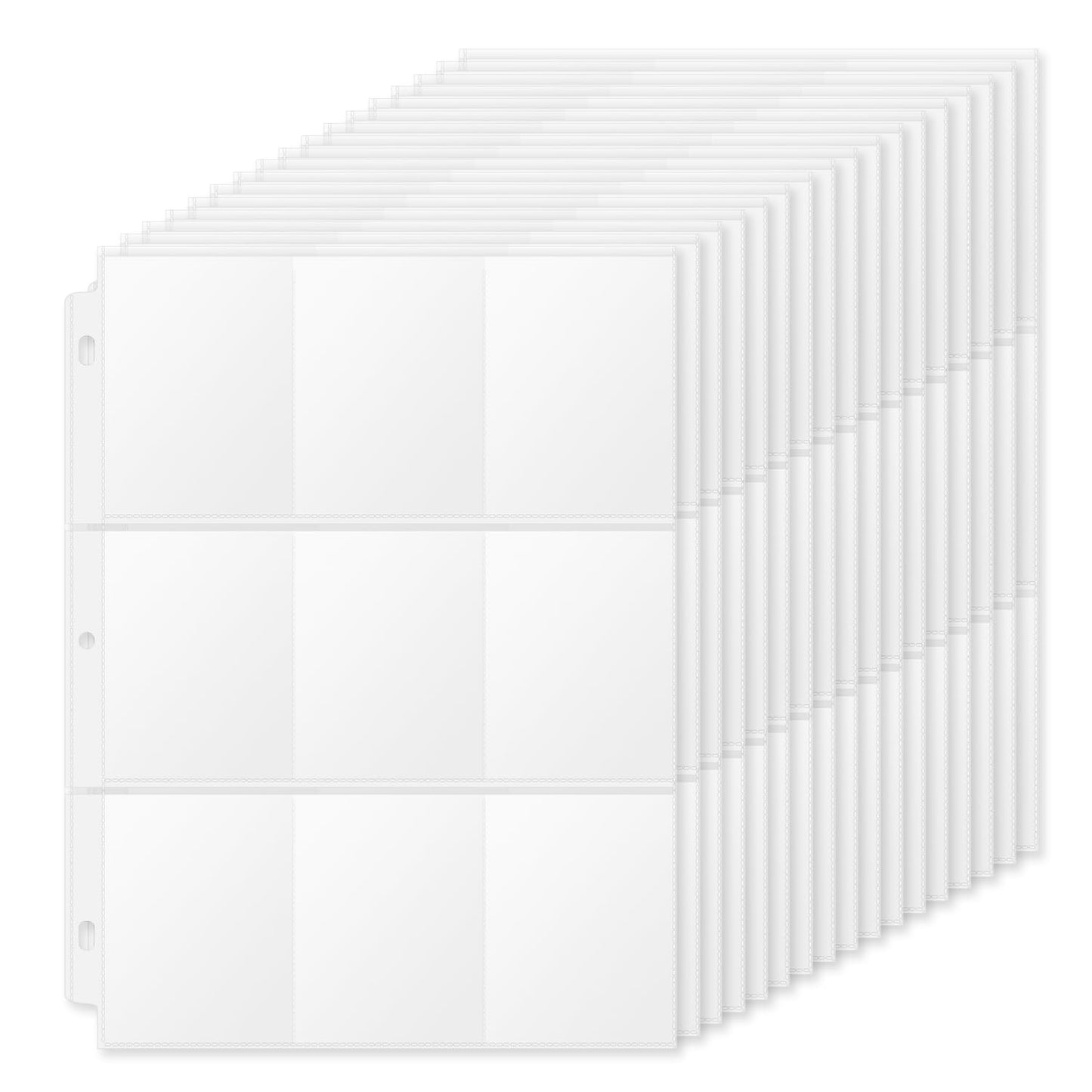 Lizuart 9-Pocket Card Sleeves for 3 Ring Binder – 36 Double-Sided Pages (648 Cards)