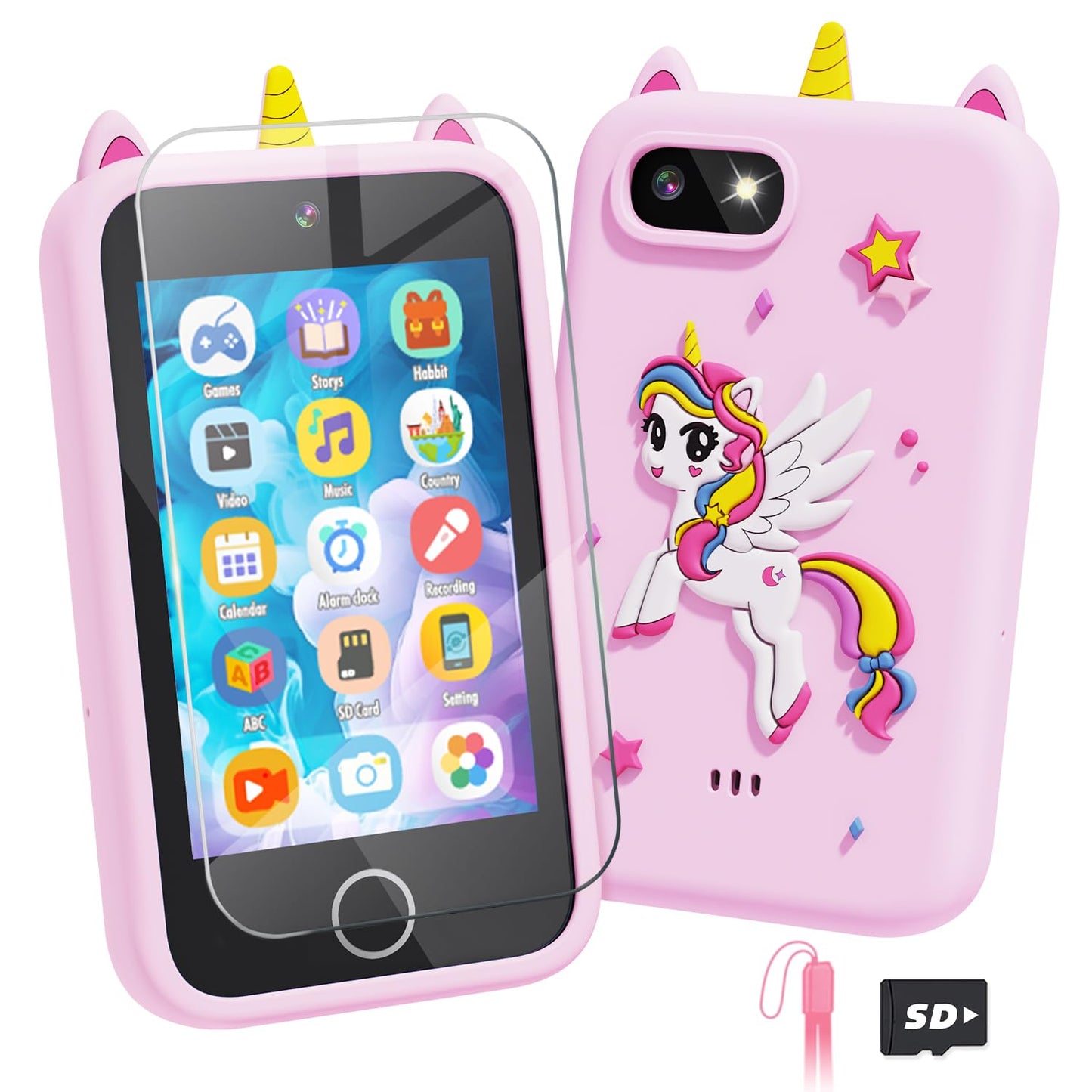 Lizzbey Kids Smart Phone – Unicorn Toy Phone for 3-8 Years | Educational, Dual Camera