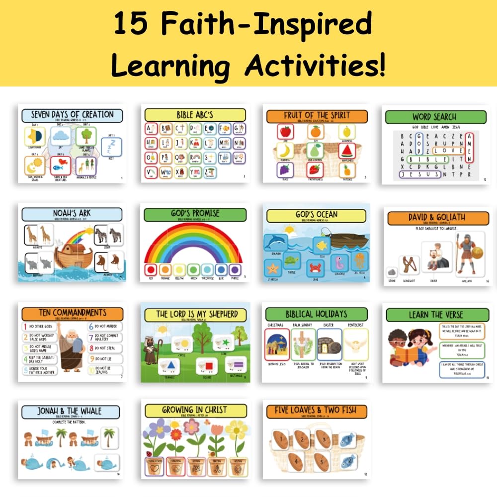 L.J. Products Bible Busy Book for Toddlers (Montessori; 3+ Age) – Hands-On Faith-Based Learning