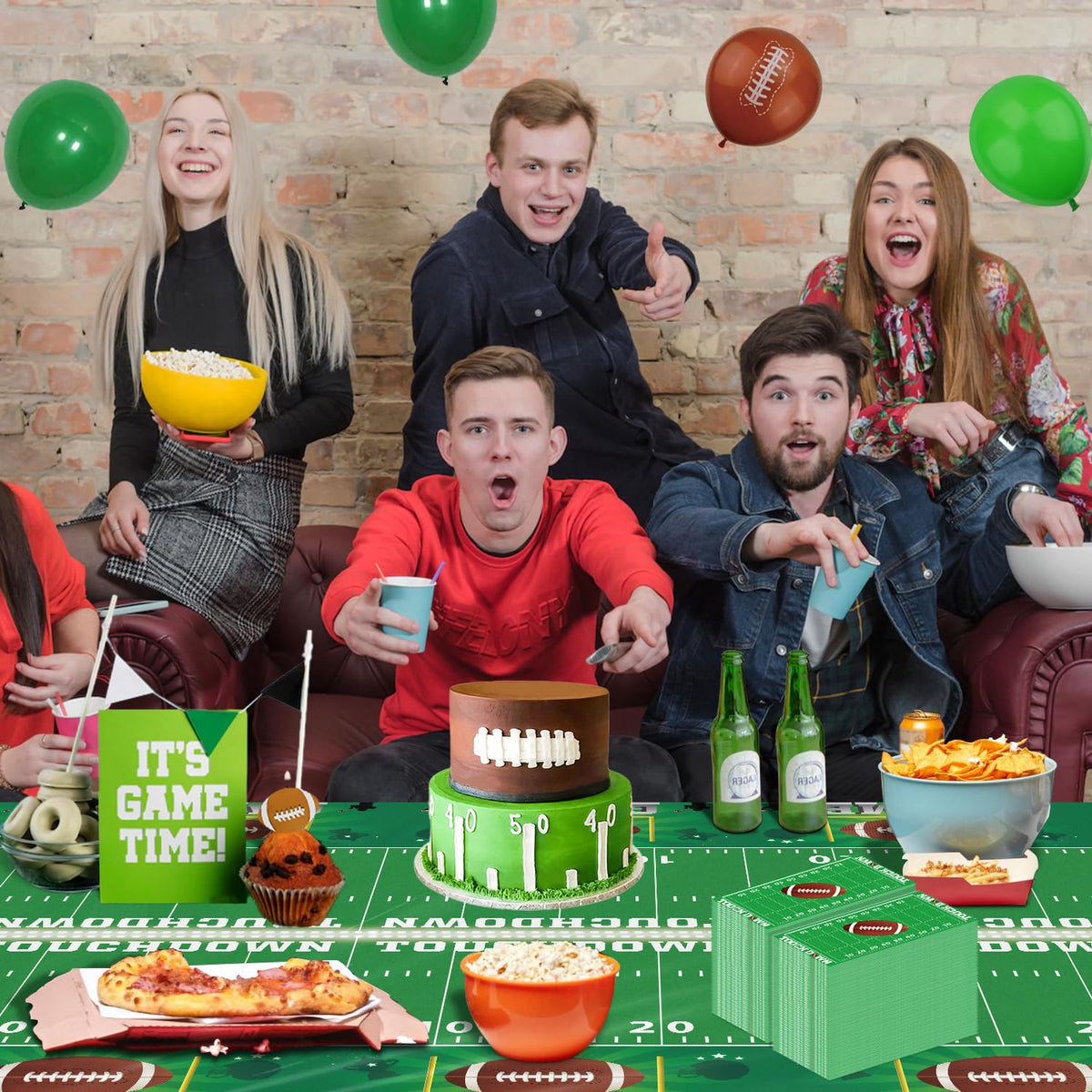 LKITMIUT 100 Pcs Football Napkins – Football Theme Party Supplies