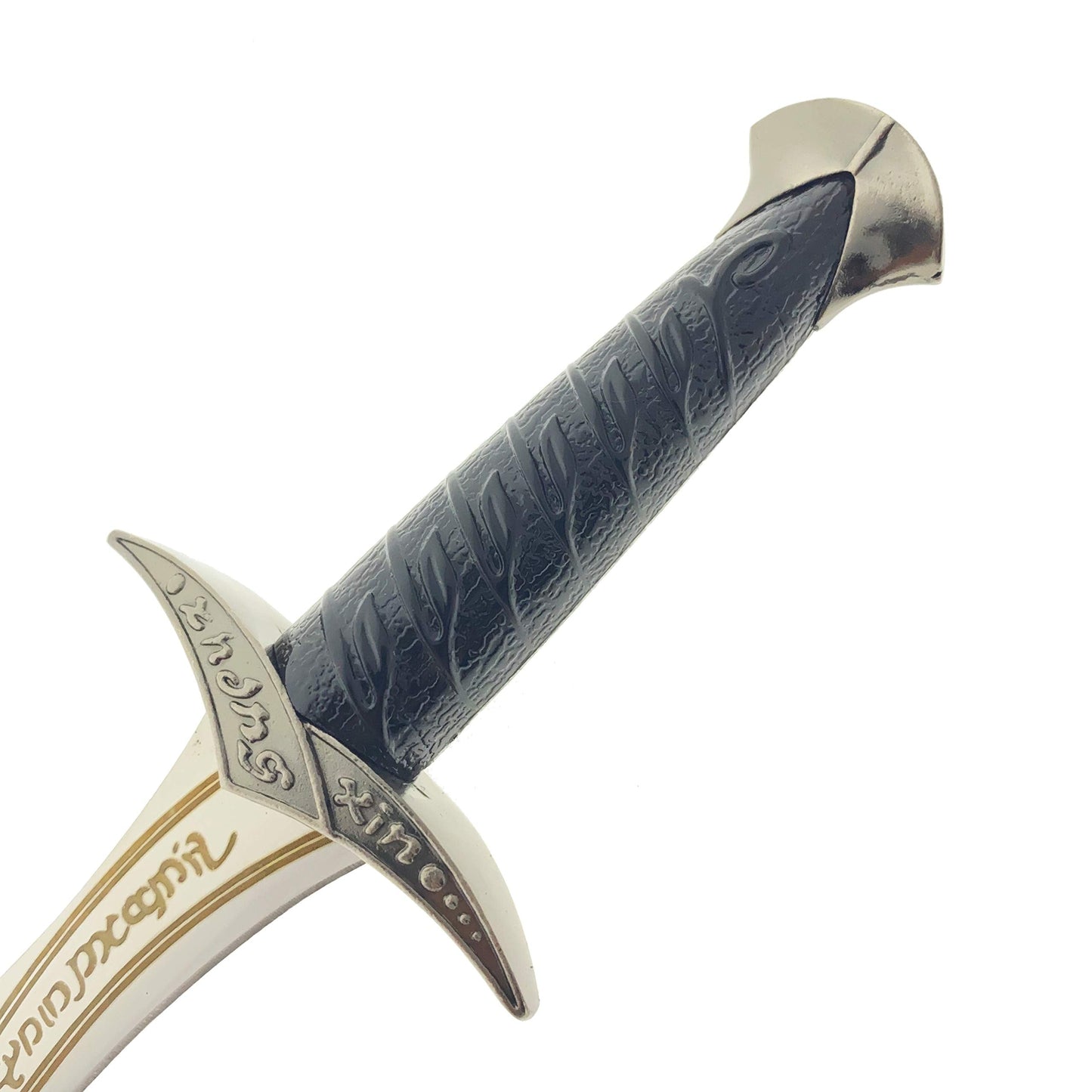 LKOQO 11-Inch Fantasy Elvish Dagger – Black Stainless Steel, Collectible Display