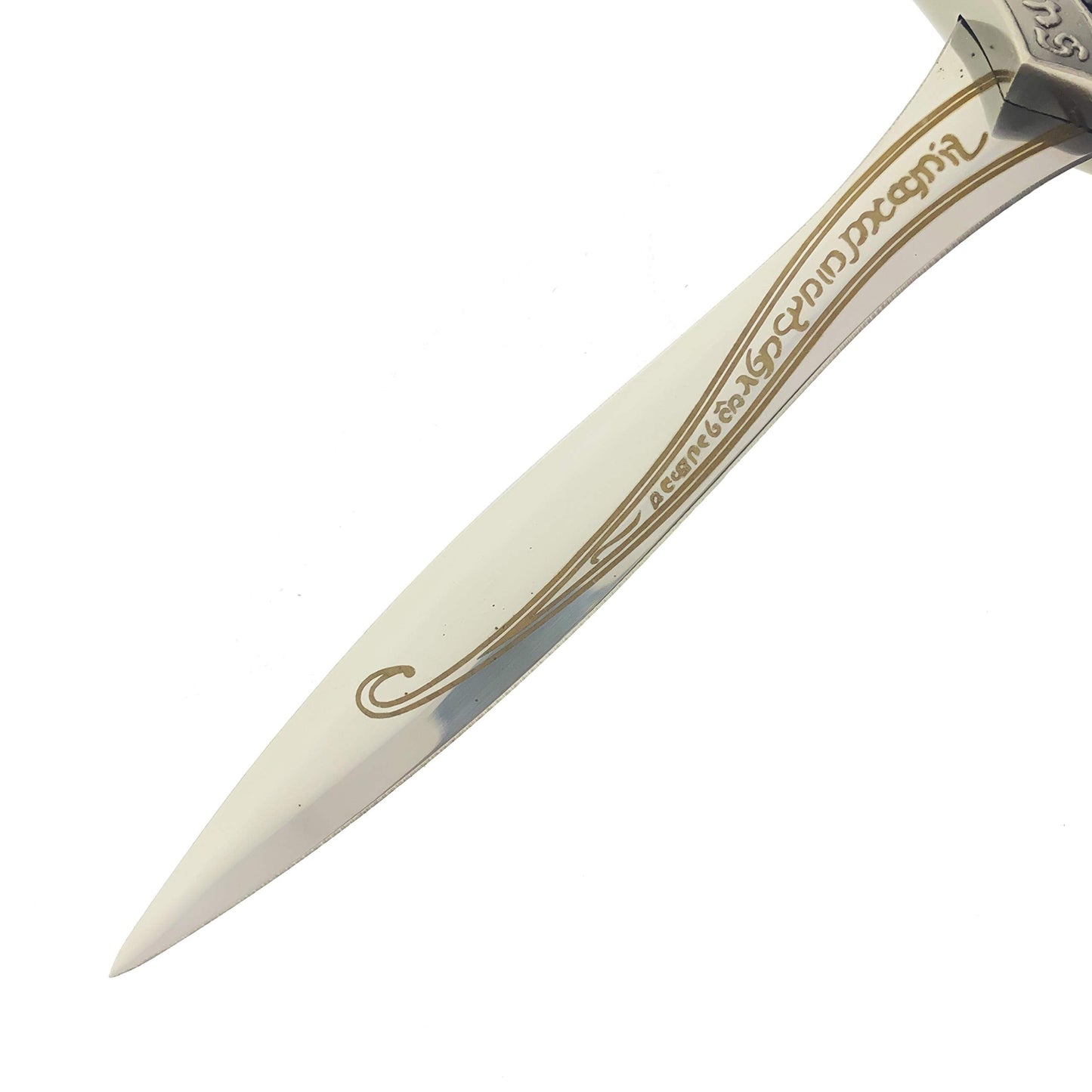 LKOQO 11-Inch Fantasy Elvish Dagger – Black Stainless Steel, Collectible Display