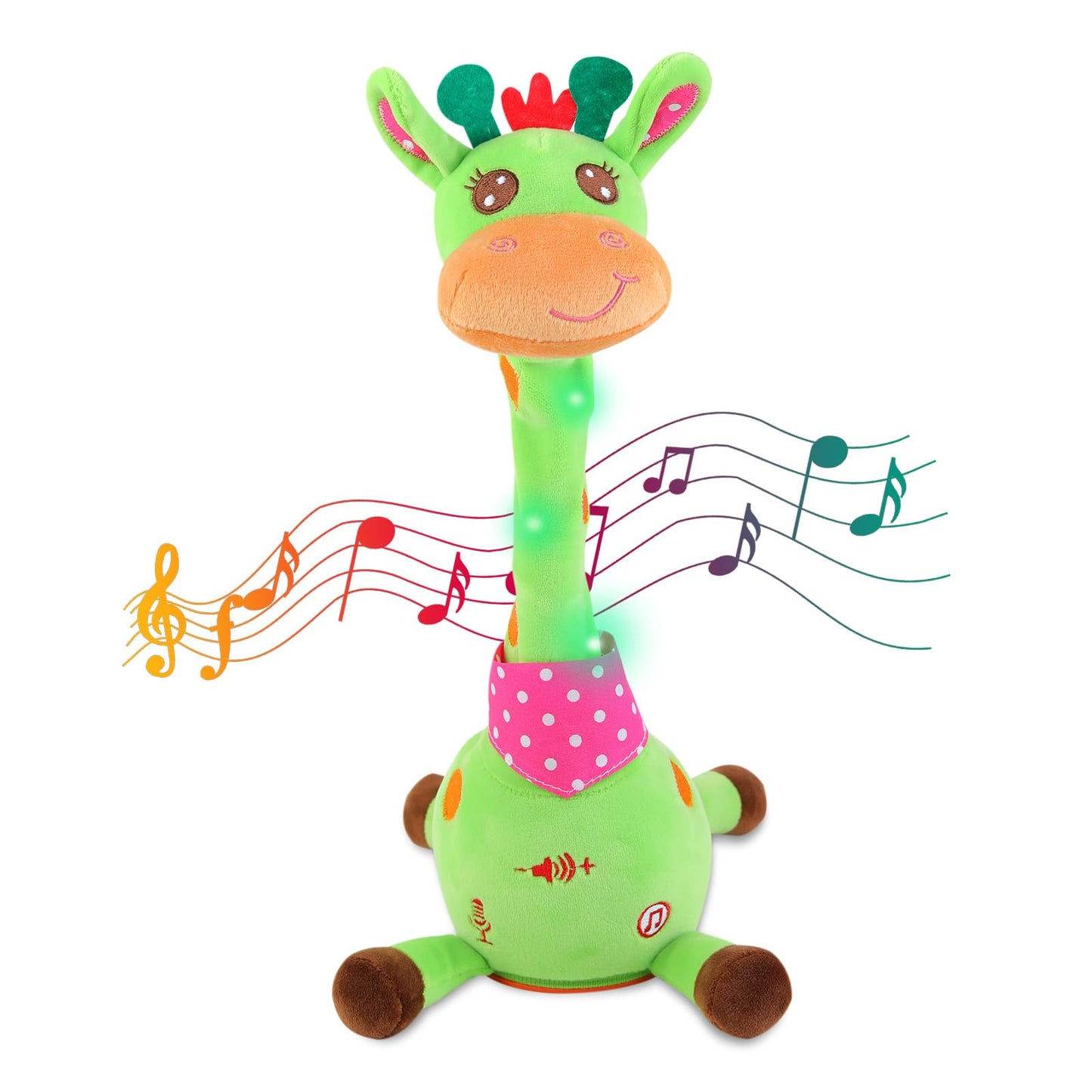 LLUKEME Dancing Giraffe Toy - Glowing Singing Plush for Babies & Toddlers