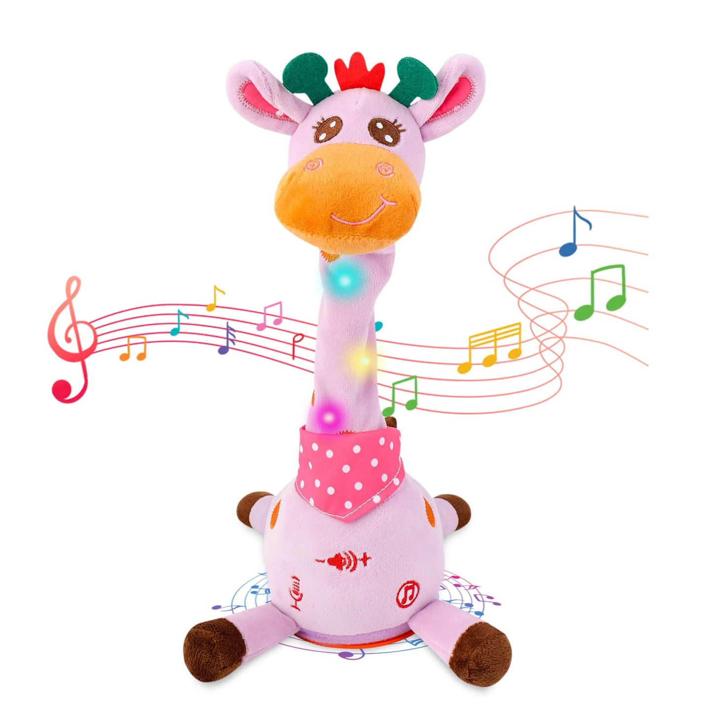 LLUKEME Dancing Talking Giraffe Toy – Interactive Plush for Toddlers 1-3