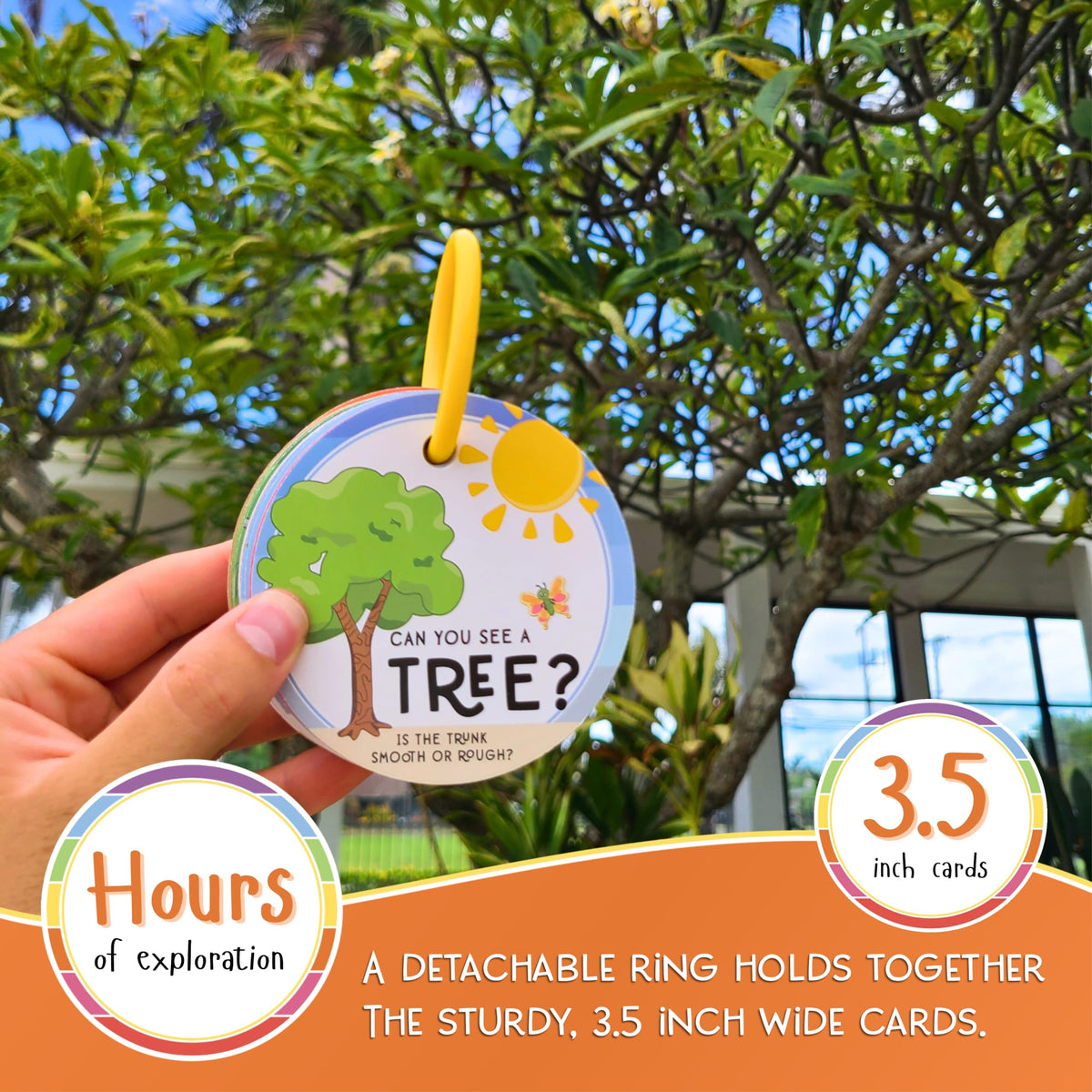 LMC Products Children's Scavenger Hunt Cards – Outdoor Edition (Expanded) for Toddlers 2+ | Educational Card Game