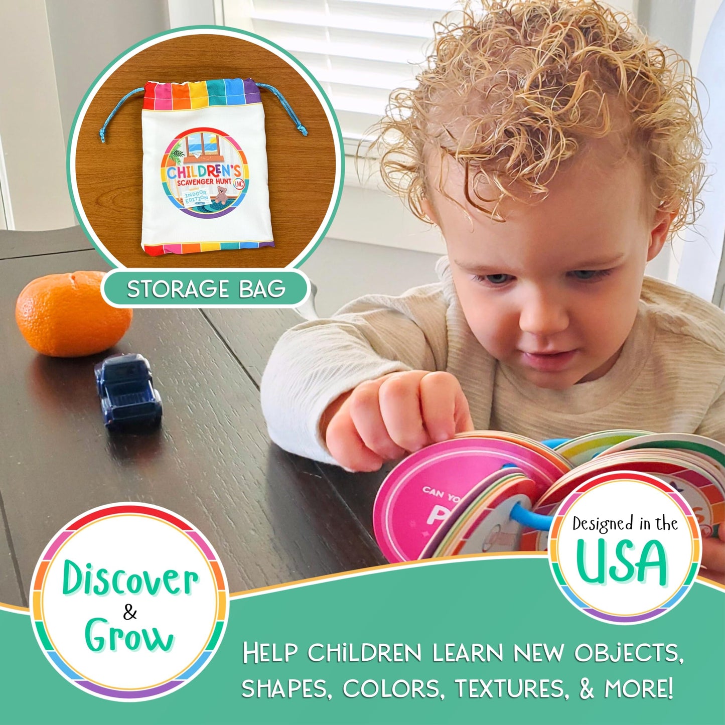 LMC Products Children's Scavenger Hunt Cards — Indoor Edition for Toddlers 2+