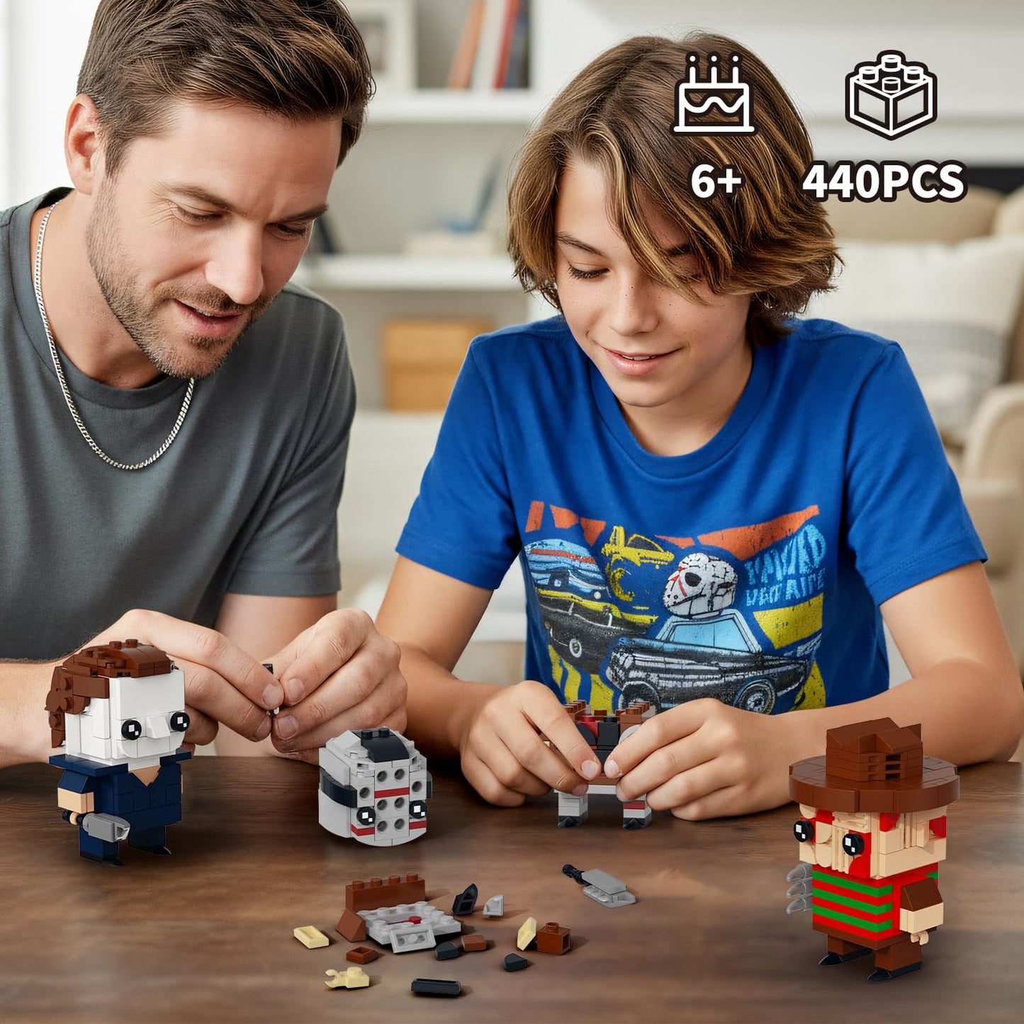 LNJFXB Halloween Horror Figures Building Block Set — LEGO Compatible, 440 Pieces