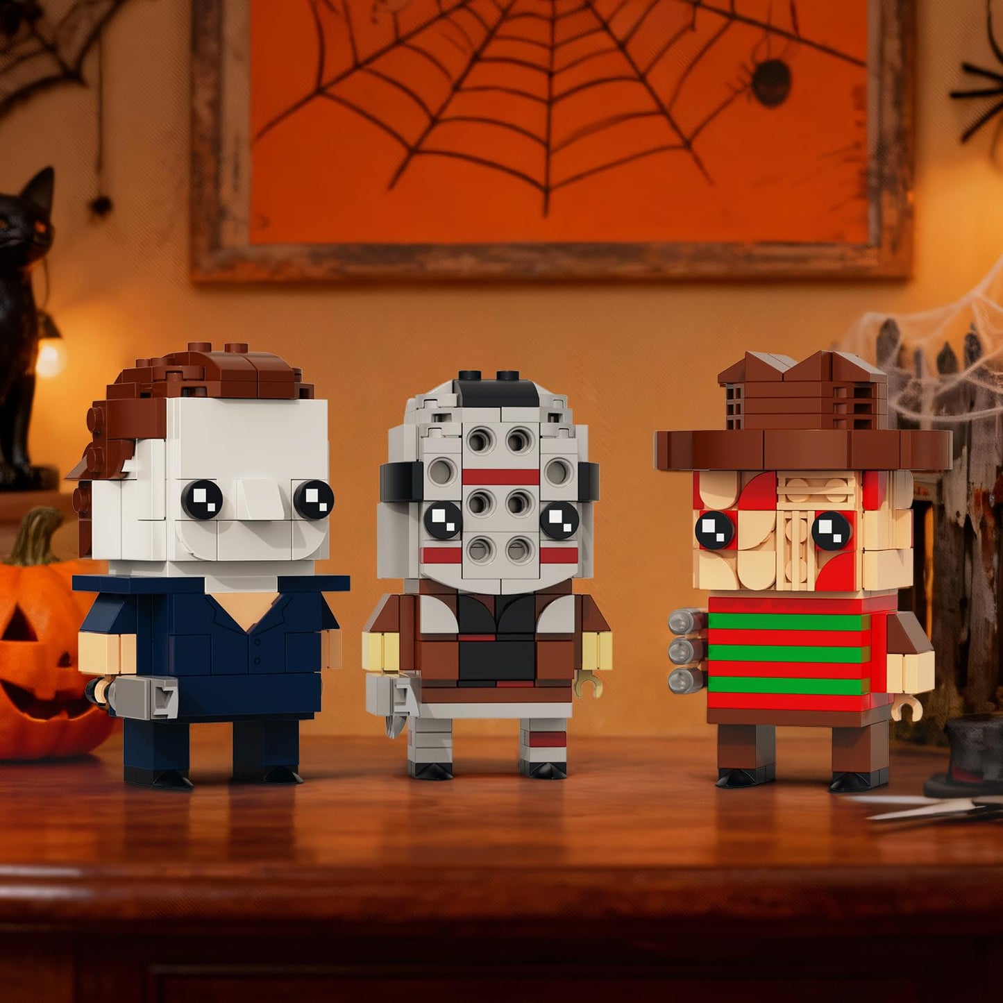 LNJFXB Halloween Horror Figures Building Block Set — LEGO Compatible, 440 Pieces