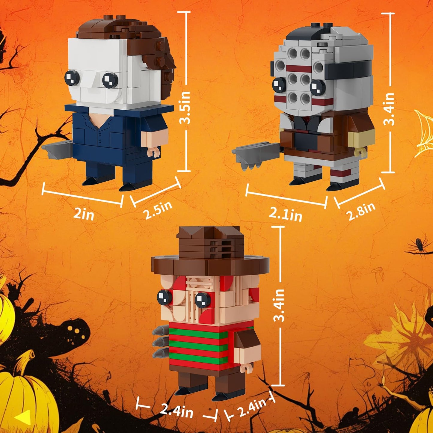 LNJFXB Halloween Horror Figures Building Block Set — LEGO Compatible, 440 Pieces