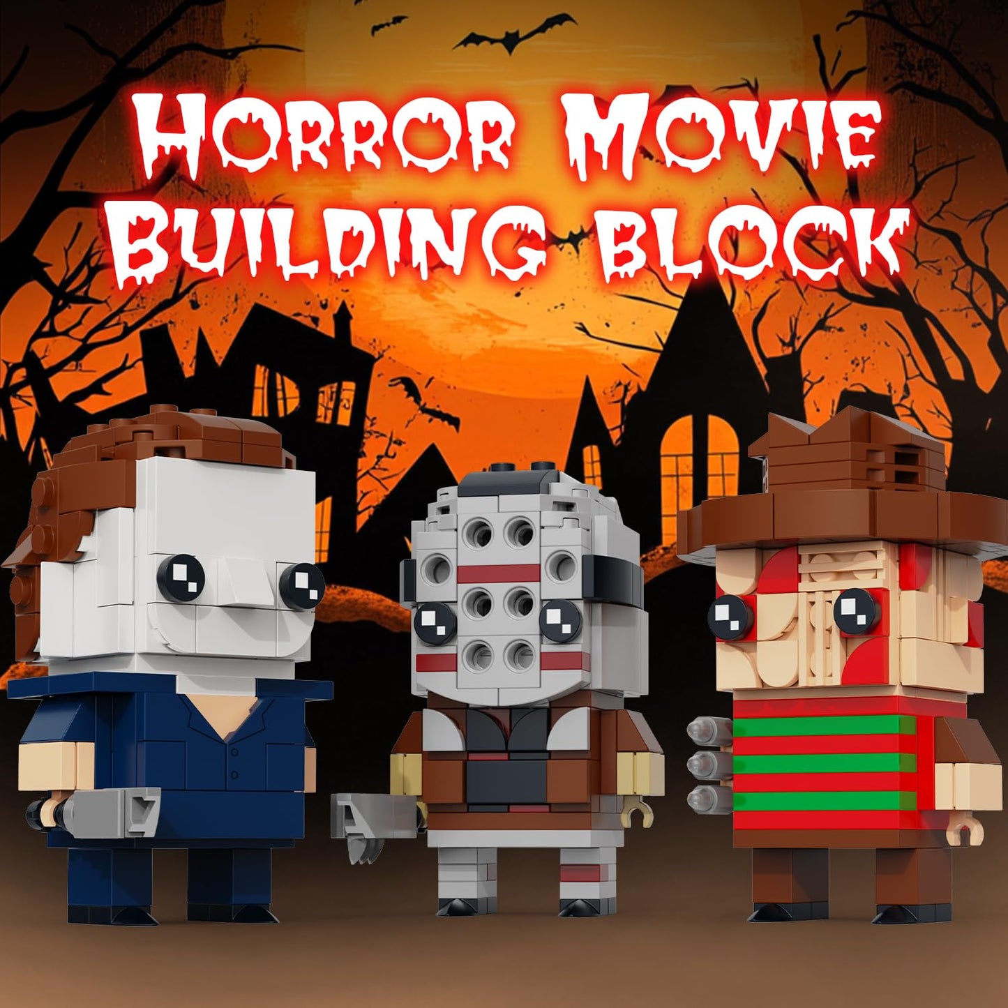 LNJFXB Halloween Horror Figures Building Block Set — LEGO Compatible, 440 Pieces