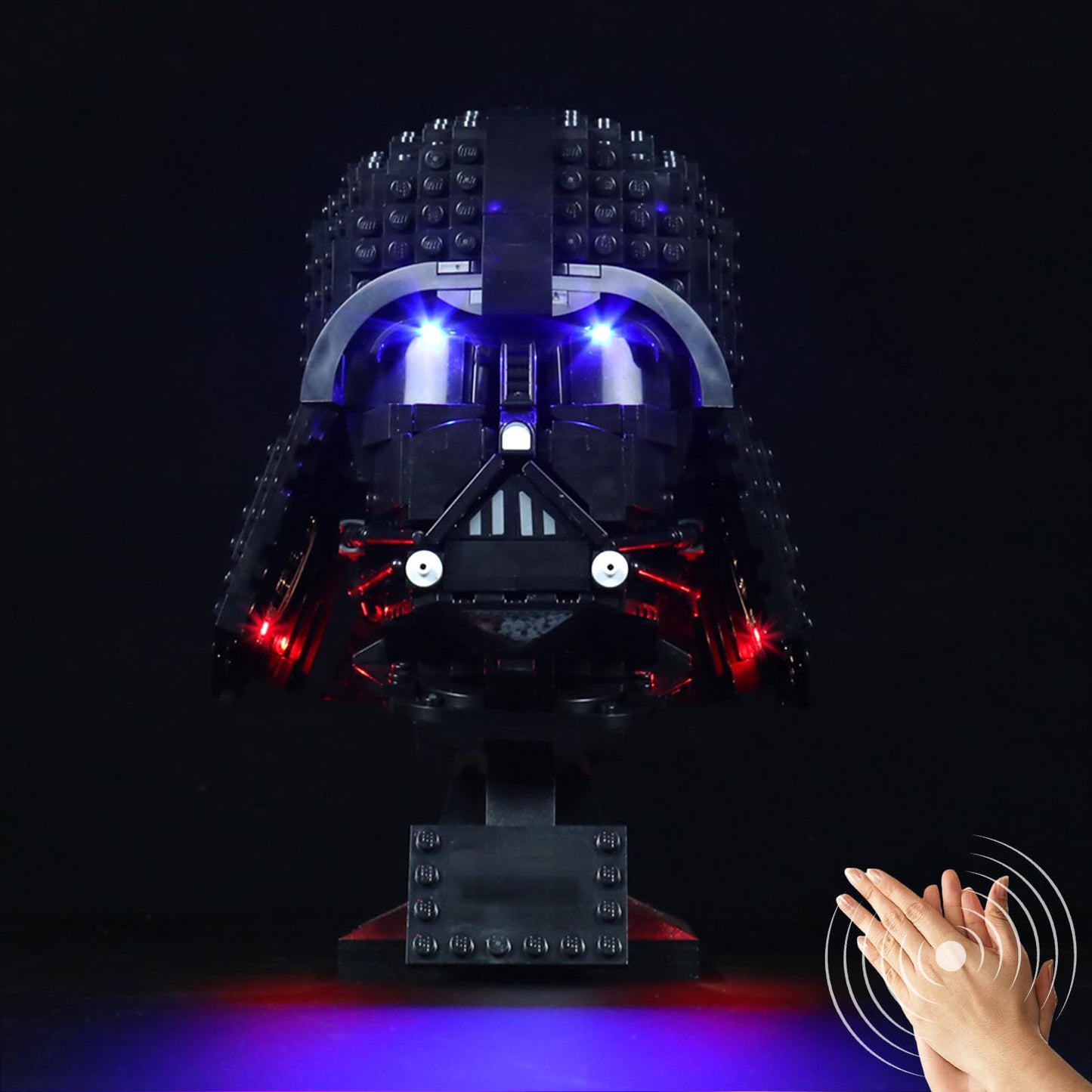 LocoLee Light Kit for LEGO 75304 Darth Vader Helmet – No Model Included, USB-Powered LED Lighting (Voice Activated)