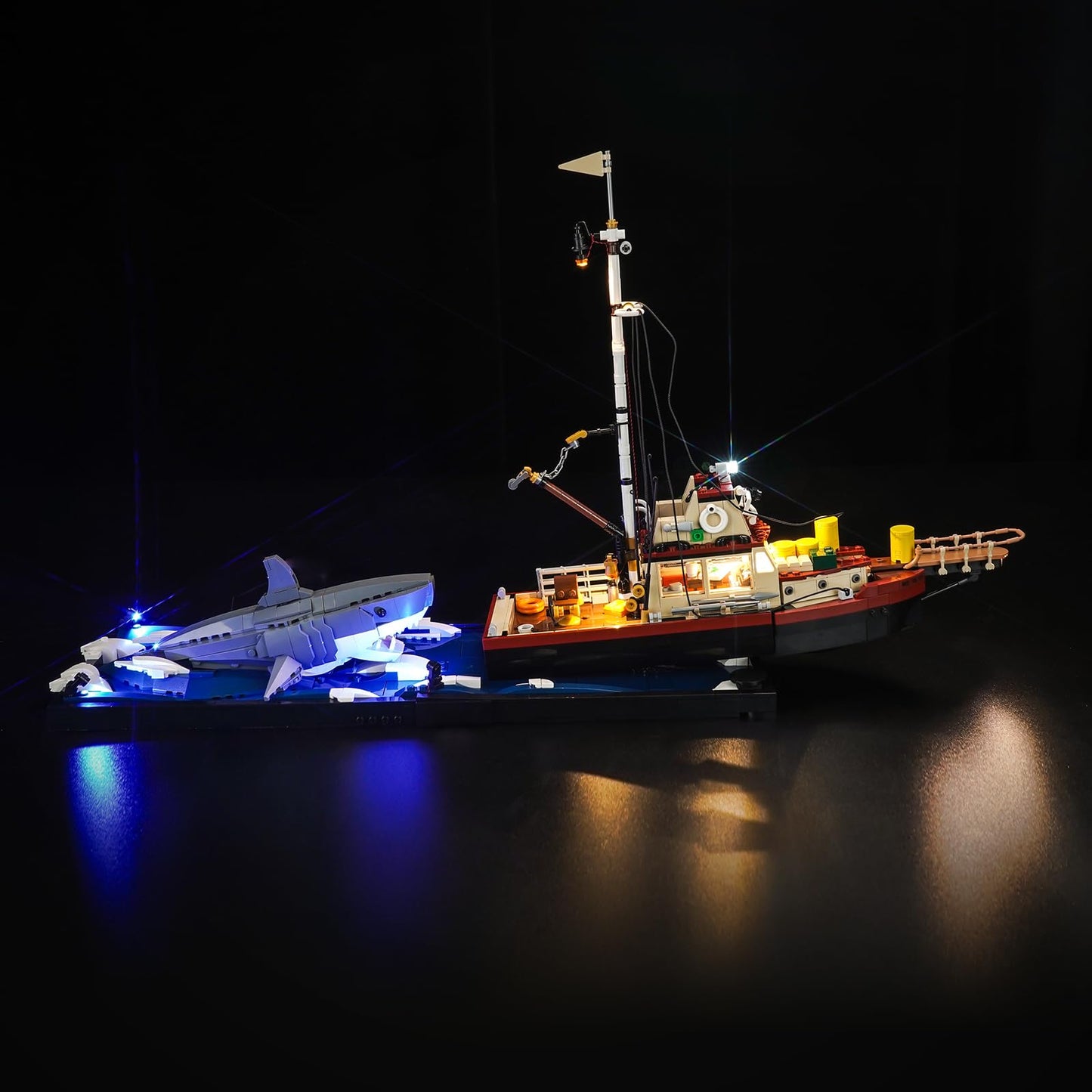 LocoLee LED Light Kit for Lego 21350 Jaws – Light Up Your Display (No Model Included)