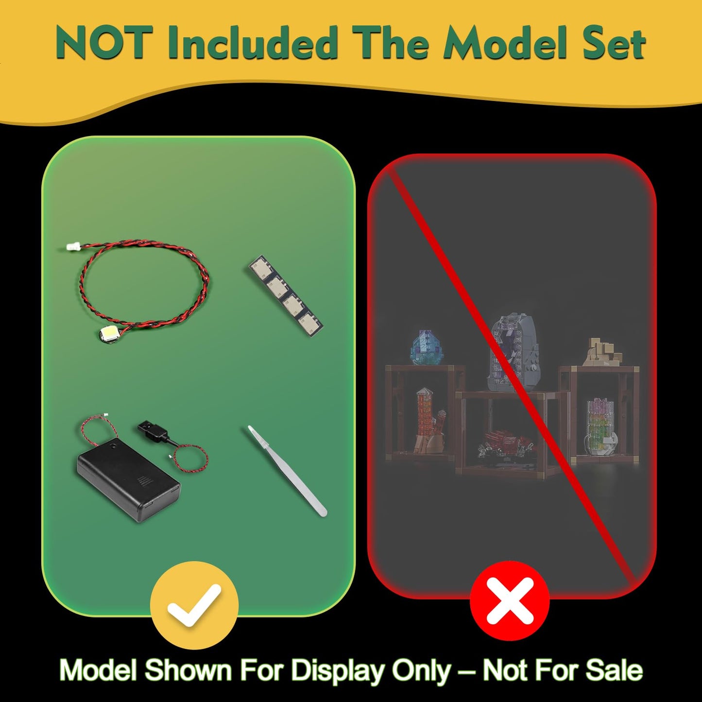LocoLee Light Kit for LEGO 21362 Mineral Collection – LED Lighting Accessories (No Model)