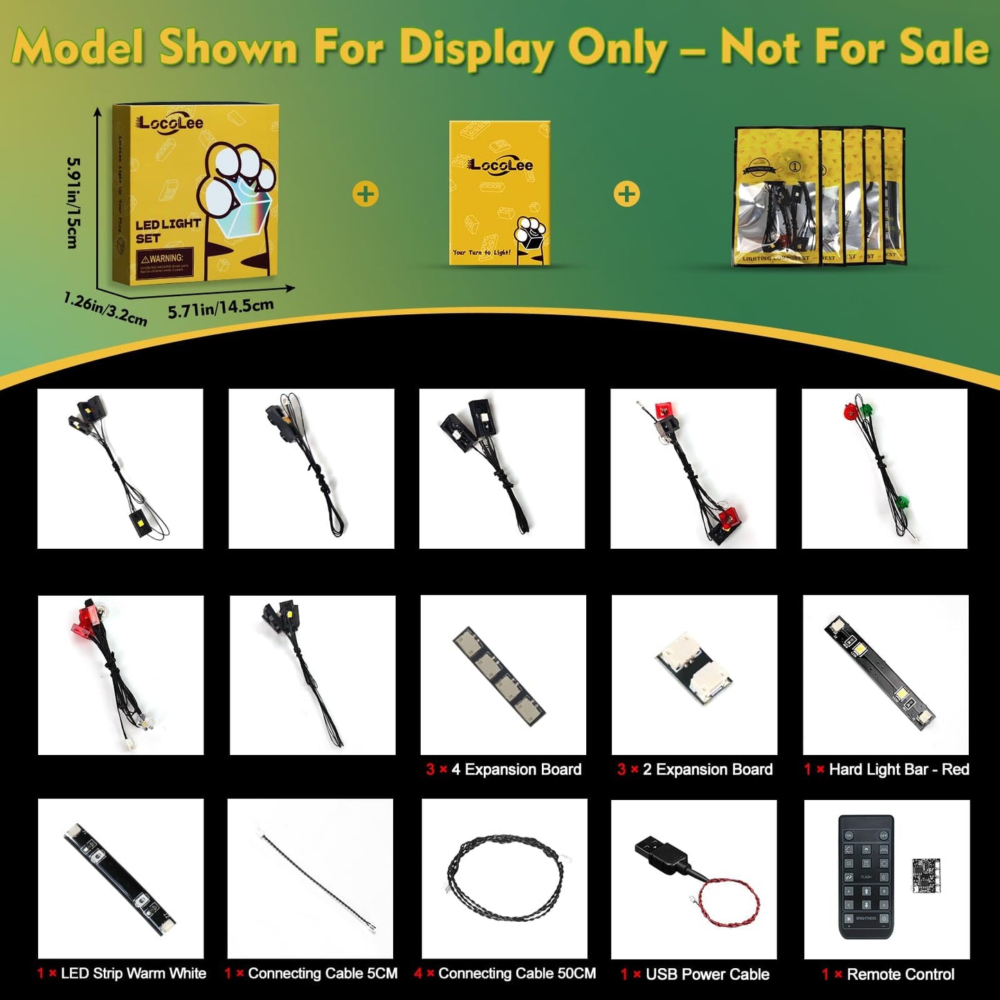 LocoLee Light Kit for LEGO 11370 Creel House — No Model Included