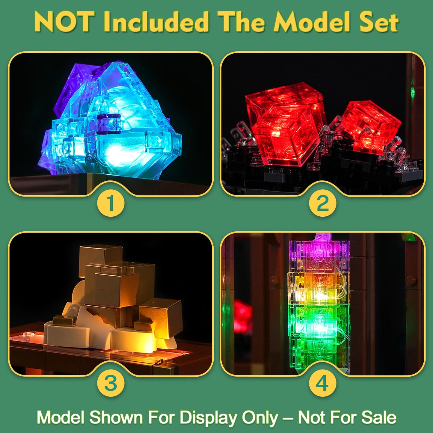 LocoLee Light Kit for LEGO 21362 Mineral Collection – LED Lighting Accessories (No Model)