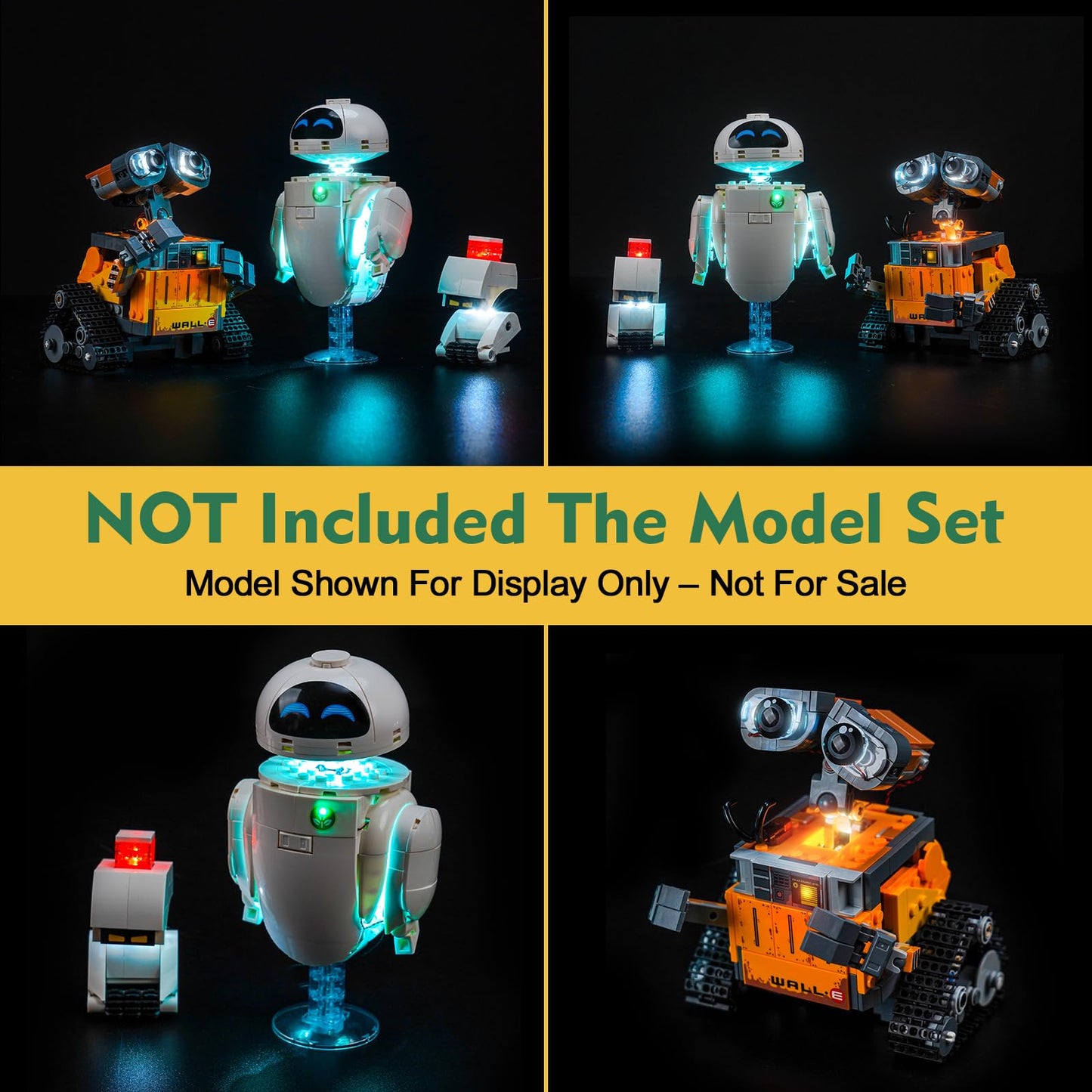 LocoLee Light Kit for LEGO 43279 Wall-E & EVE – No Model Included